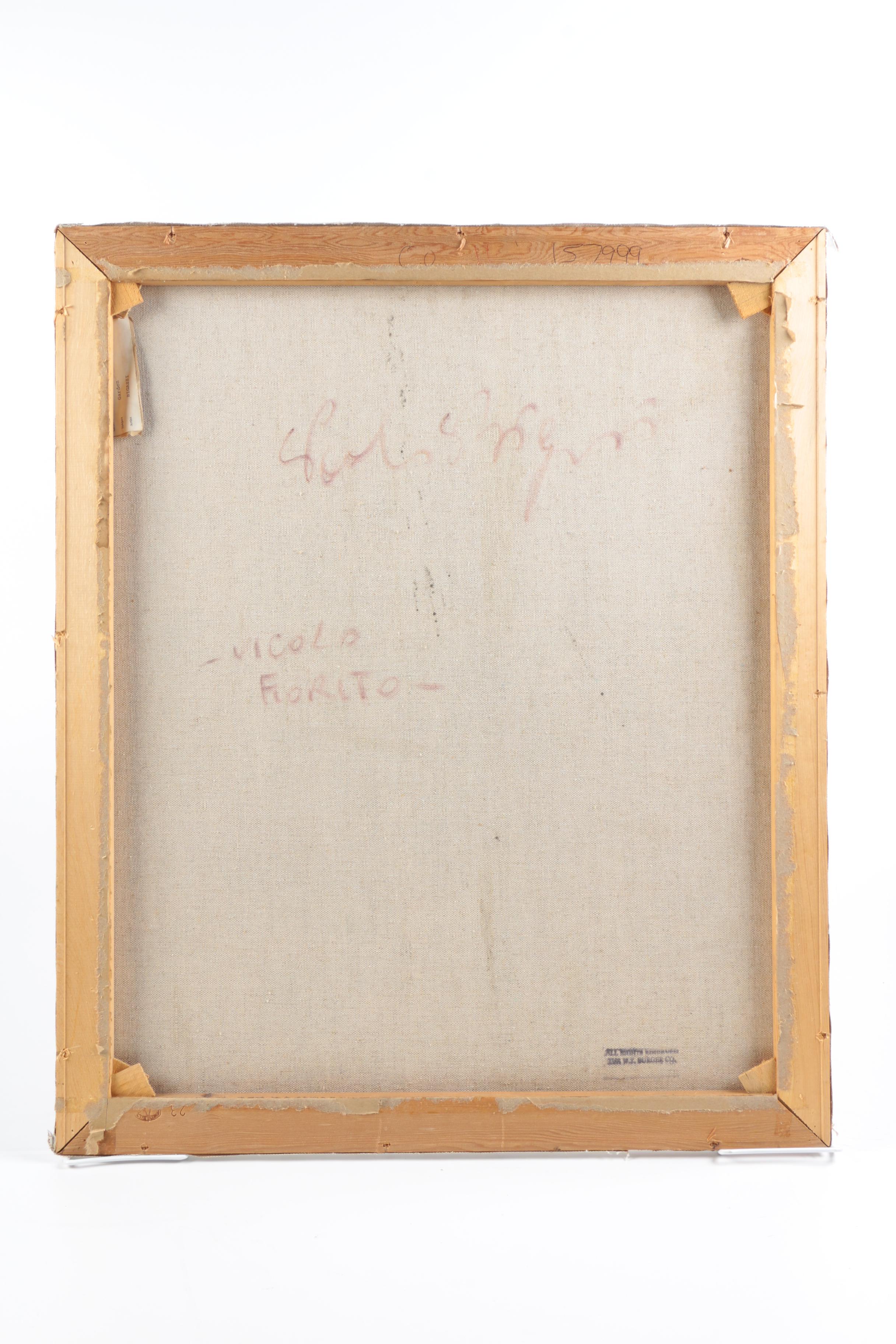 Paolo Bigazzi Oil Painting on Canvas Alley Garden Scene