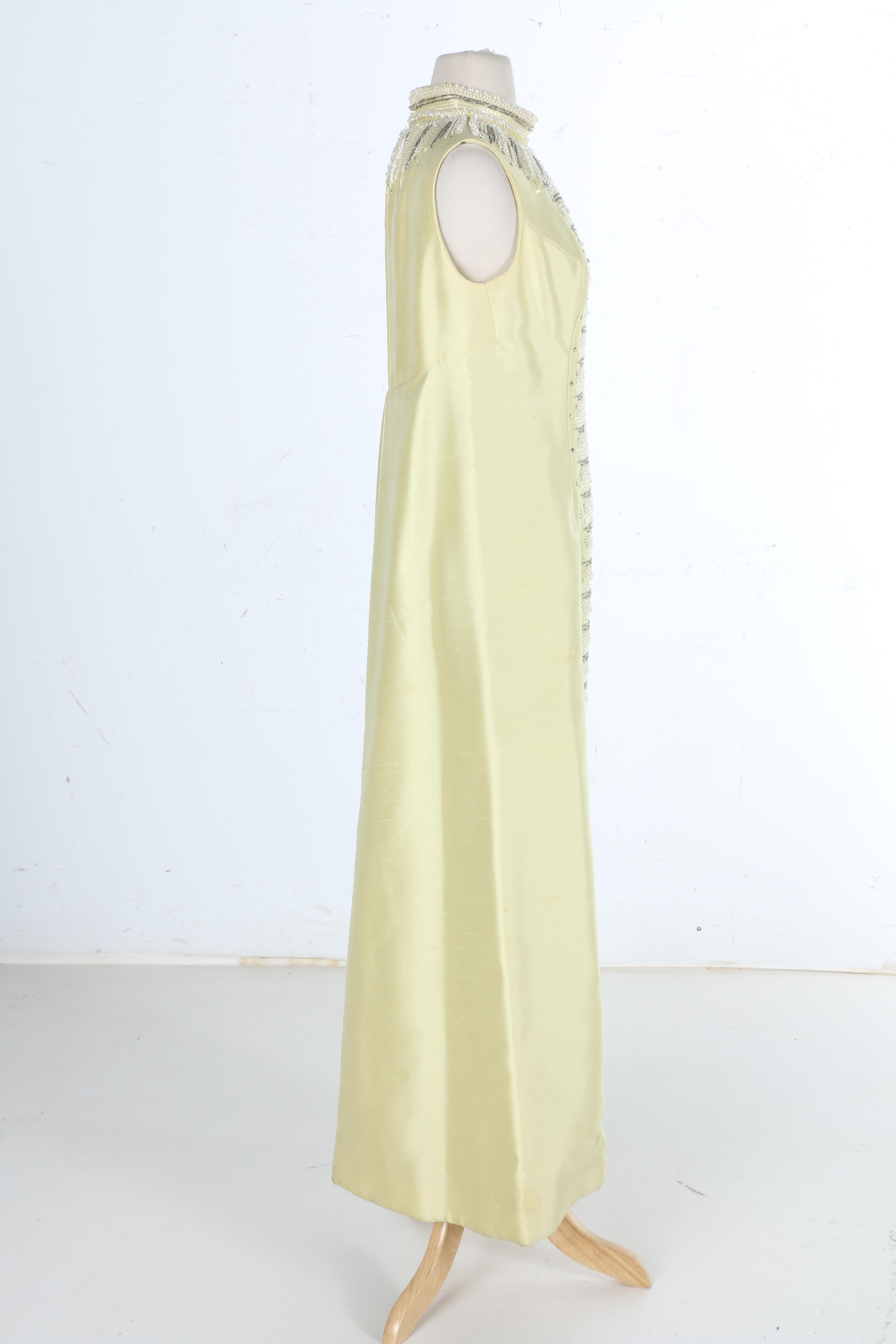 Vintage Yellow Beaded Dress