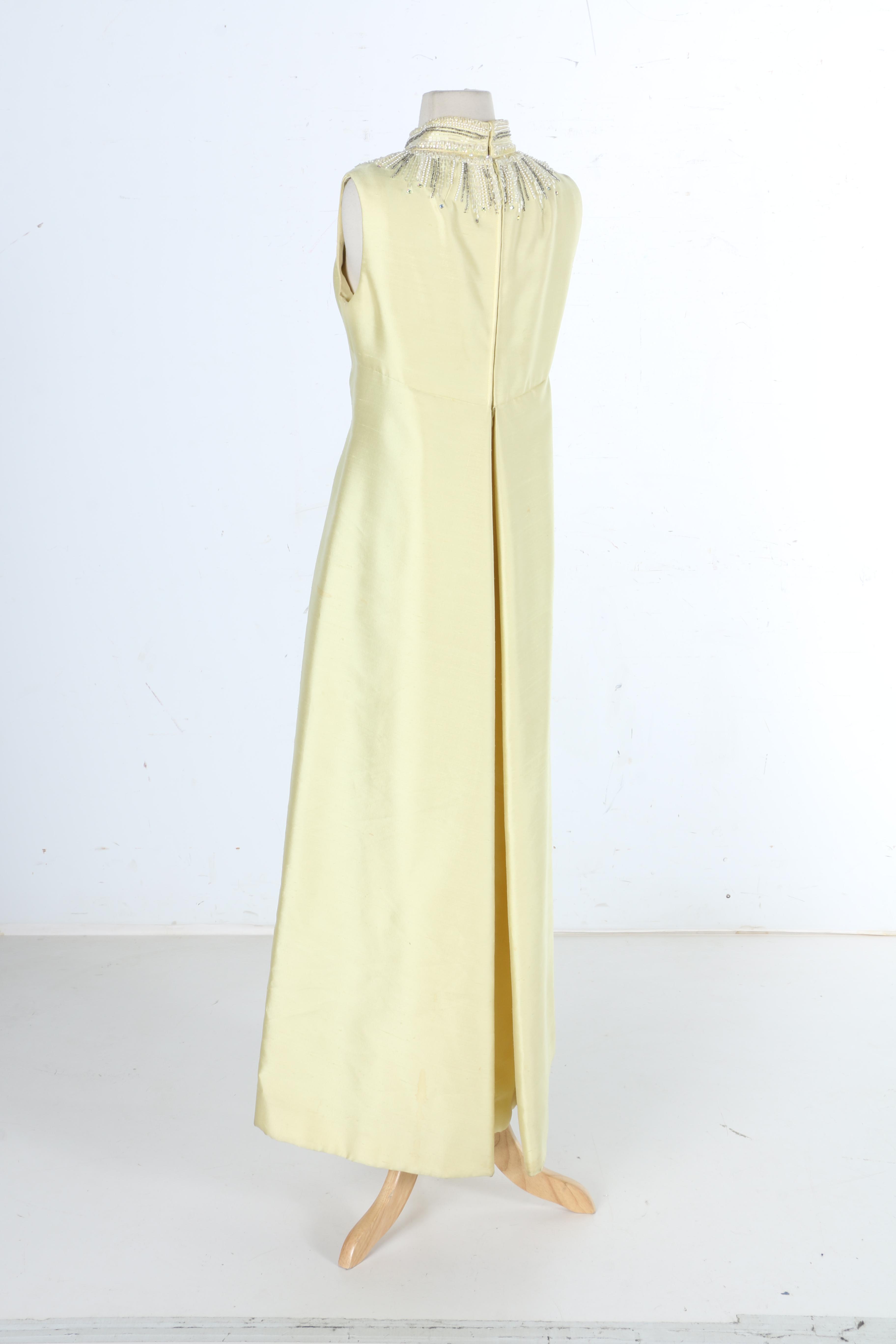Vintage Yellow Beaded Dress
