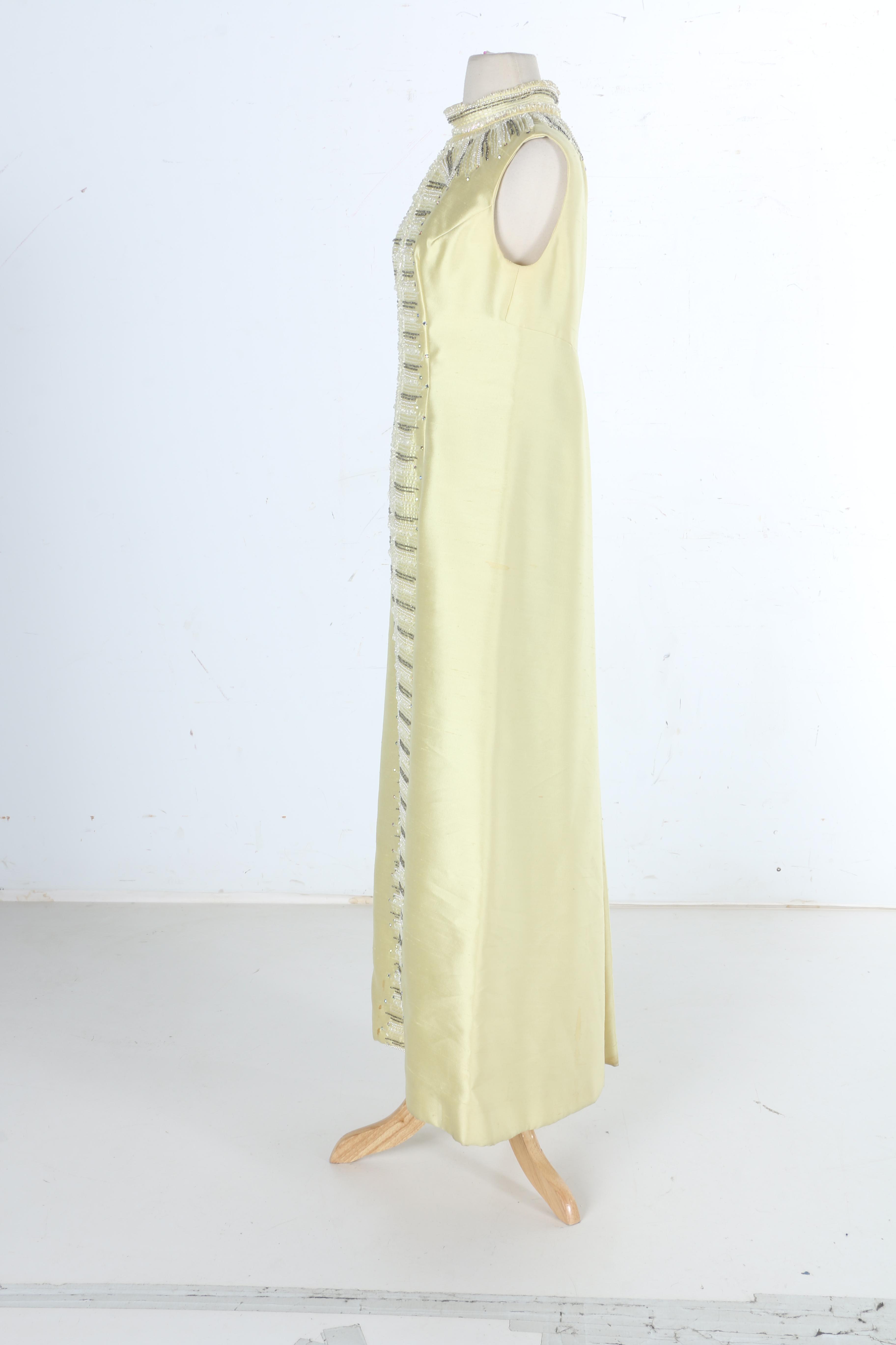 Vintage Yellow Beaded Dress
