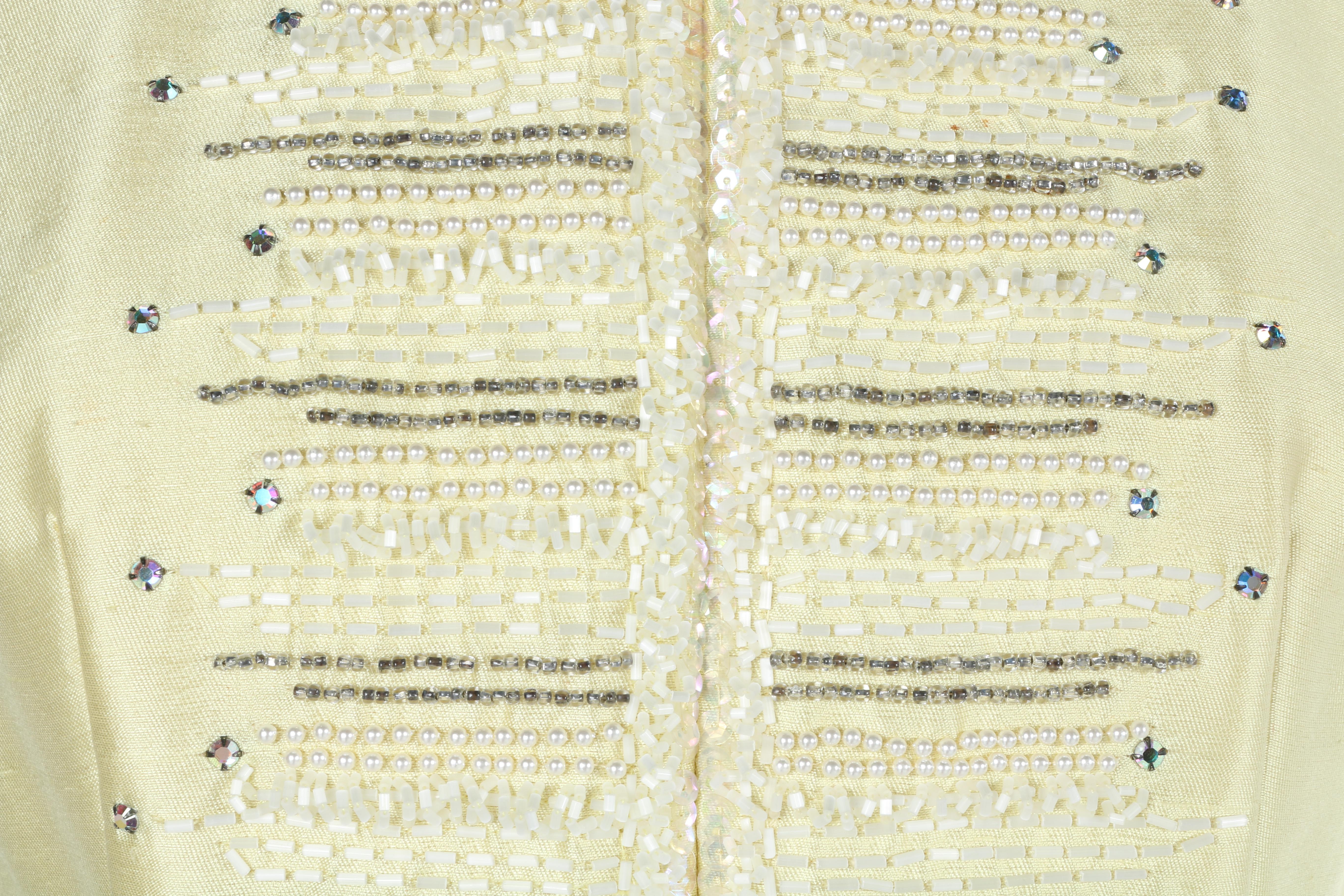 Vintage Yellow Beaded Dress