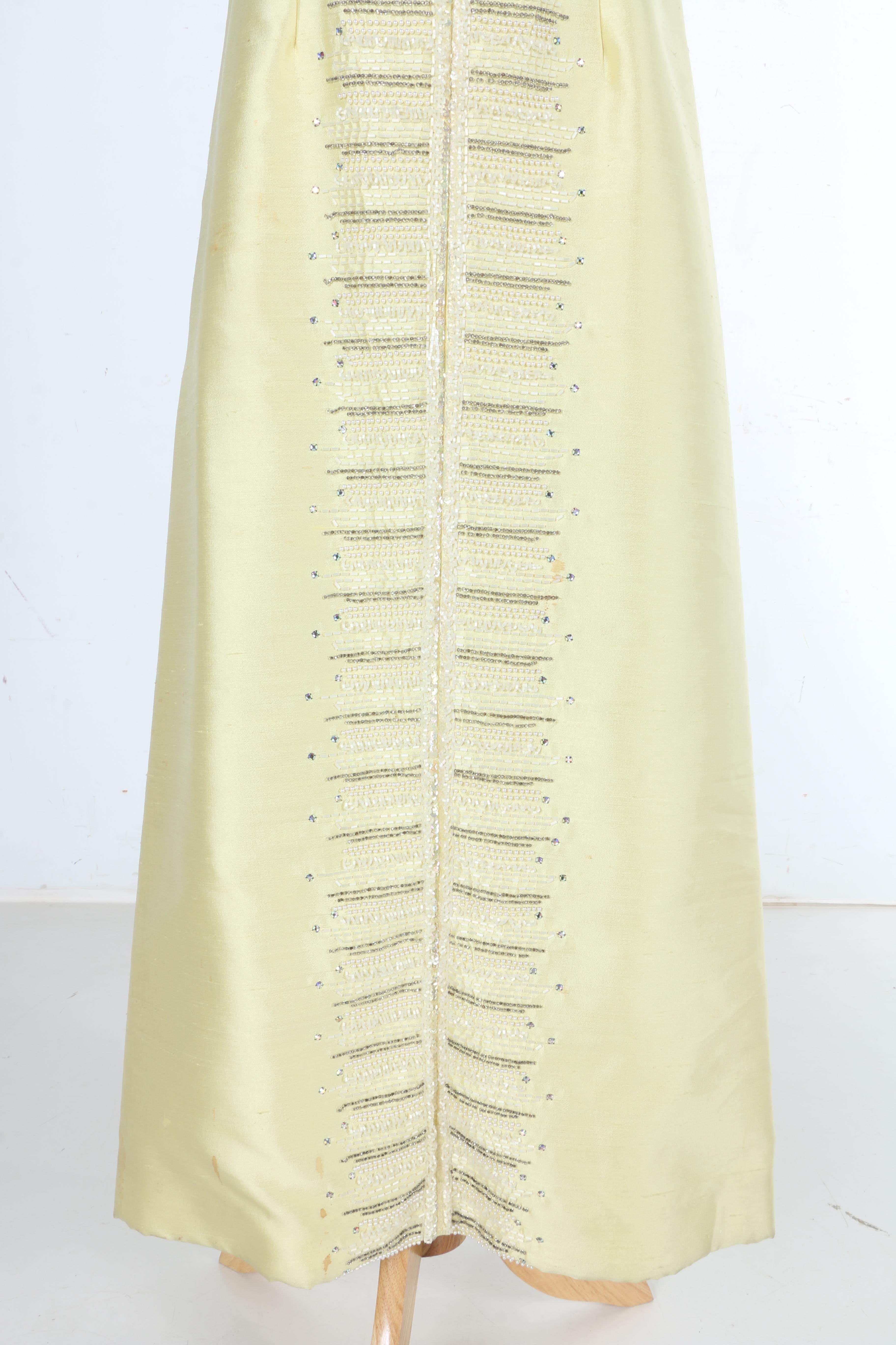 Vintage Yellow Beaded Dress