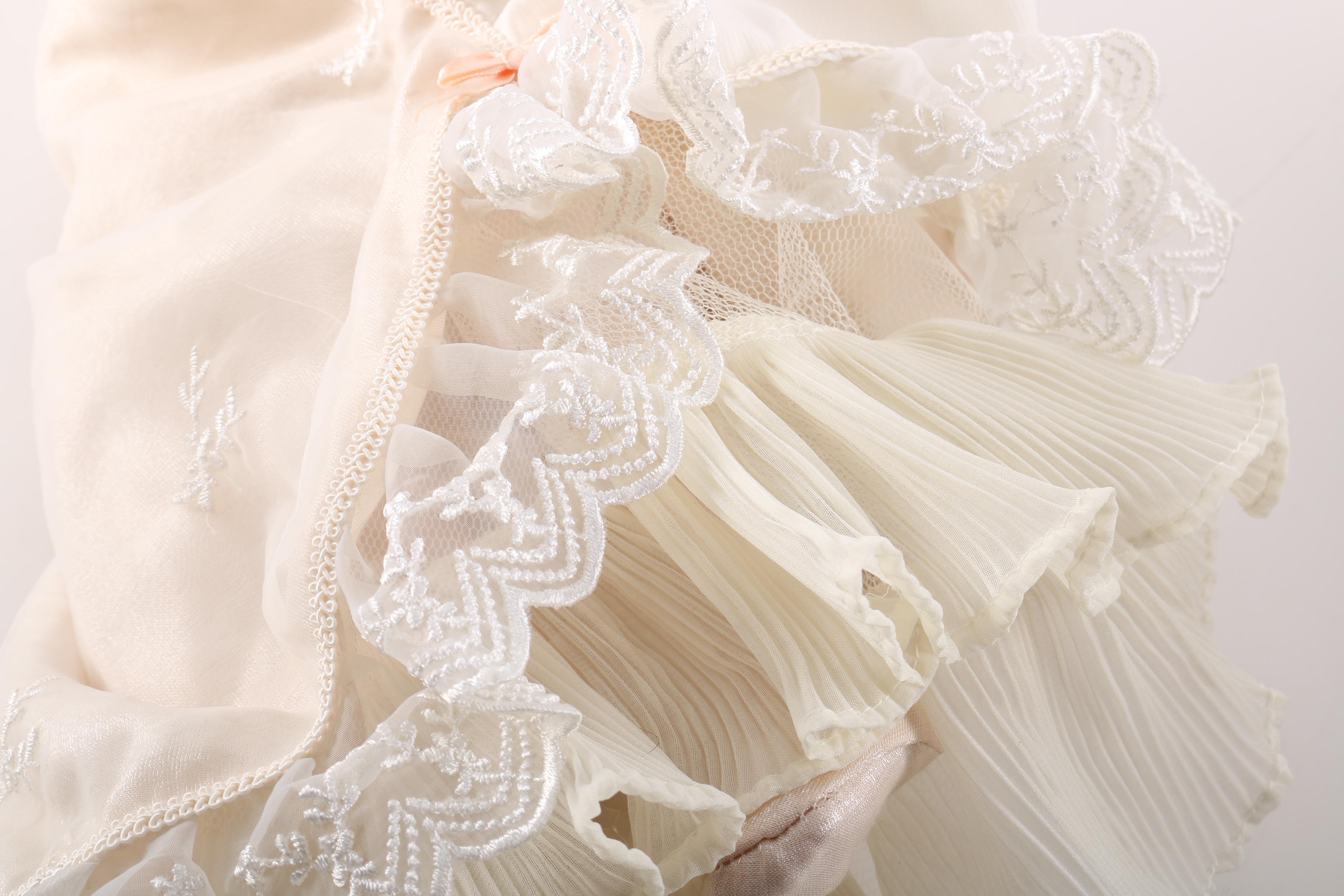 Porcelain Doll With Miniature Queen Anne Settee