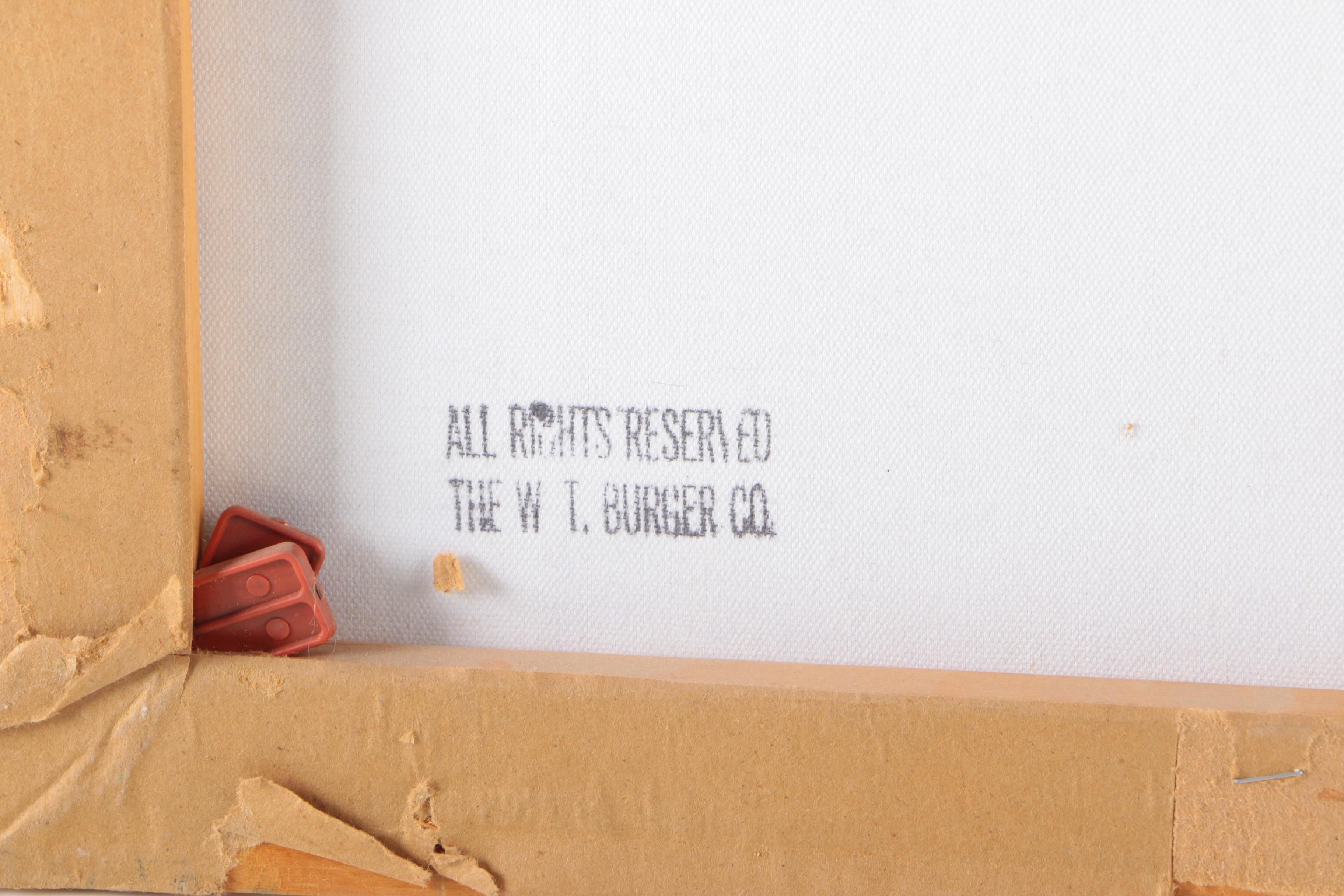 William Benecke Oil Painting on Canvas "Woodcarver's Shop"