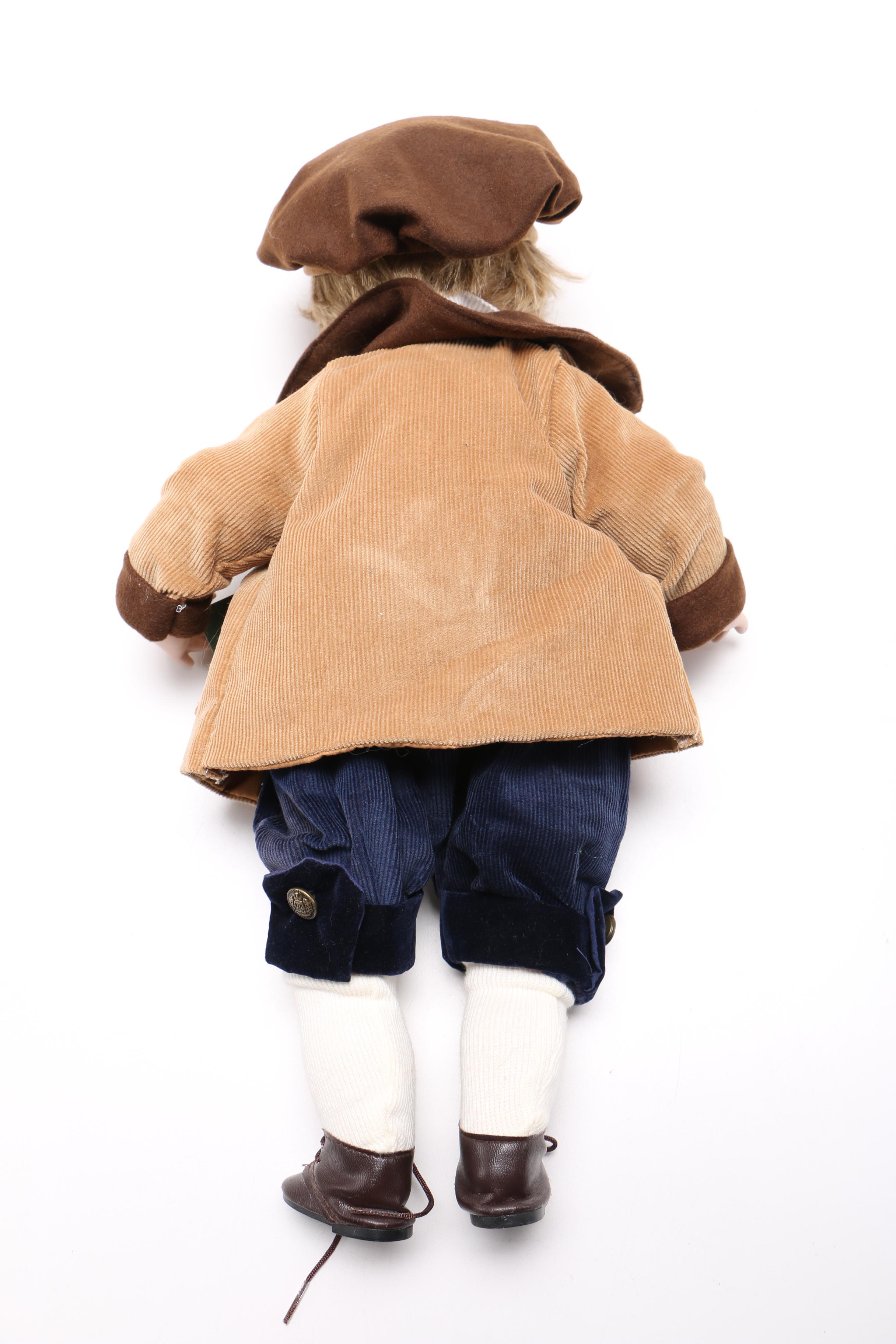 Geppeddo Collector's Series Newsboy Style Doll with Bicycle