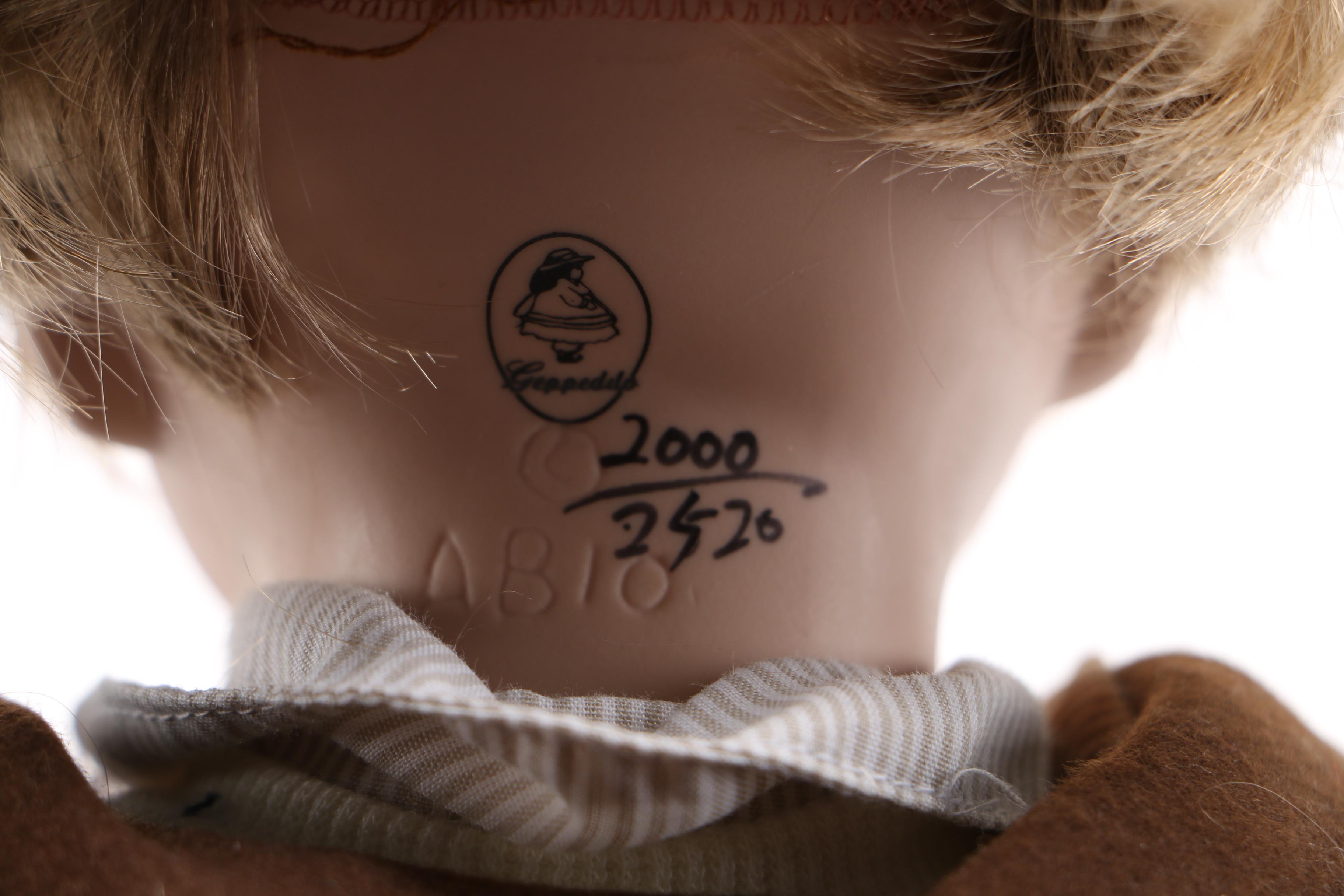 Geppeddo Collector's Series Newsboy Style Doll with Bicycle