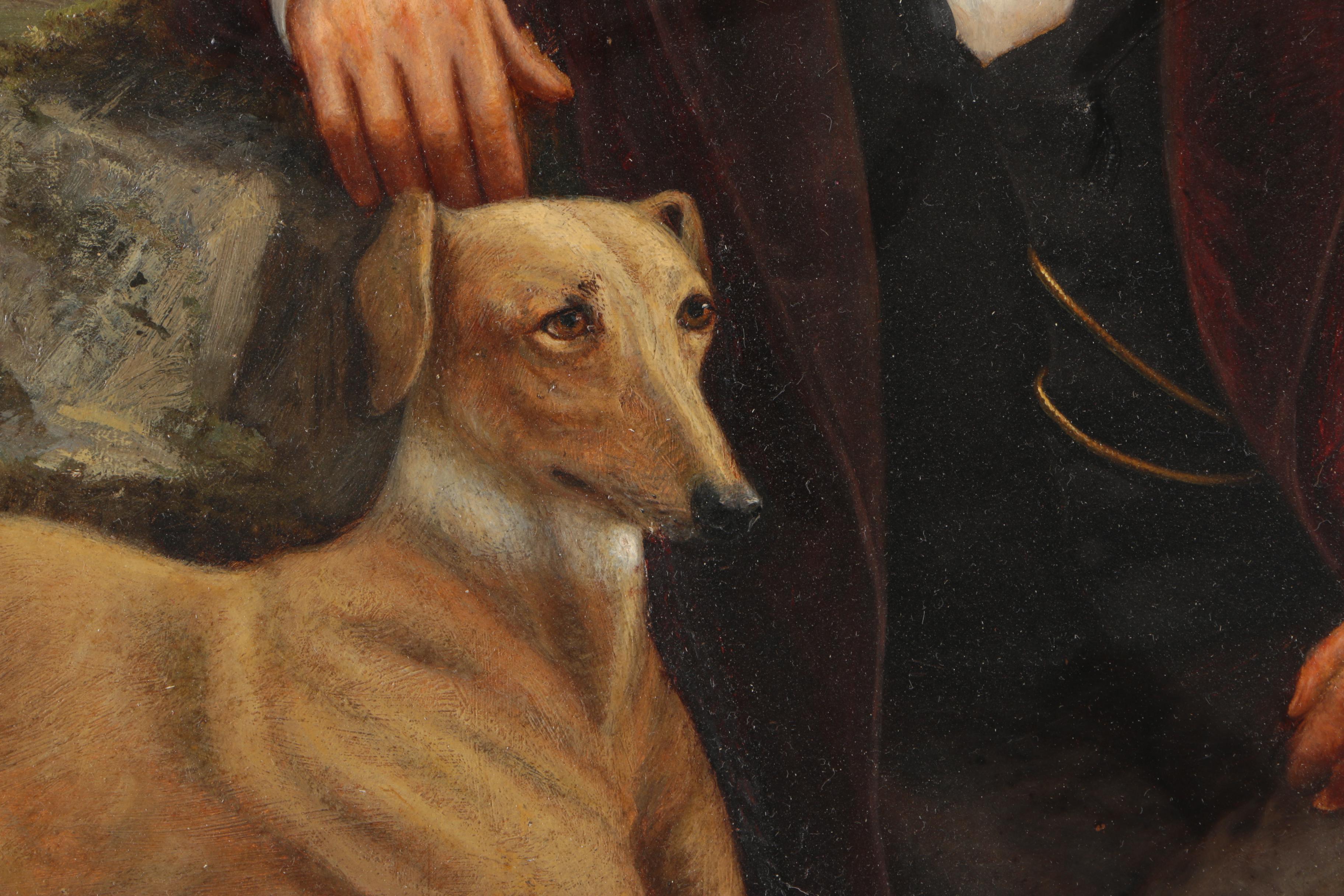 Attributed to James Whaite Oil Painting on Canvas Portrait of a Man