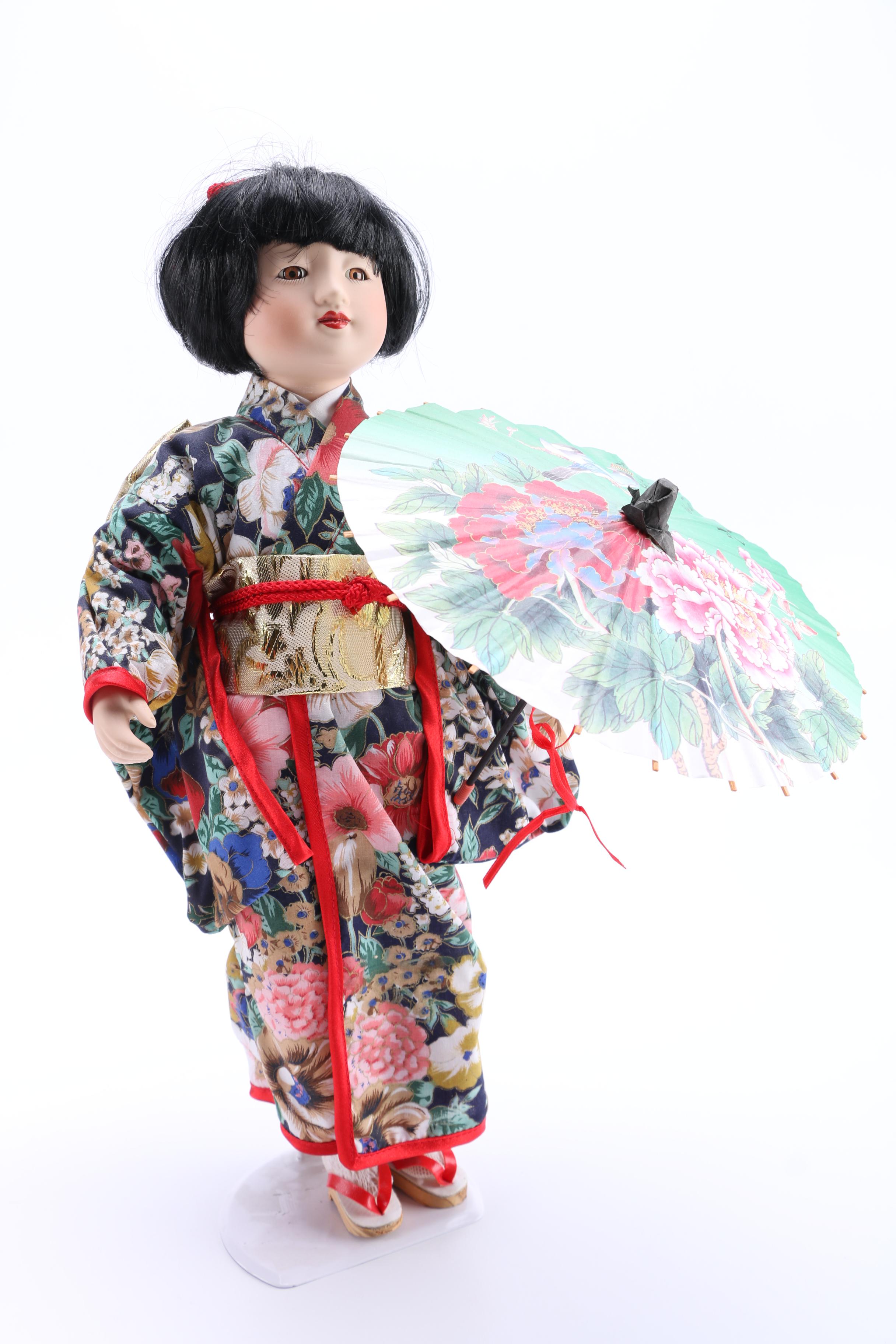 Crowne Chinese and Japanese Styled Porcelain Dolls