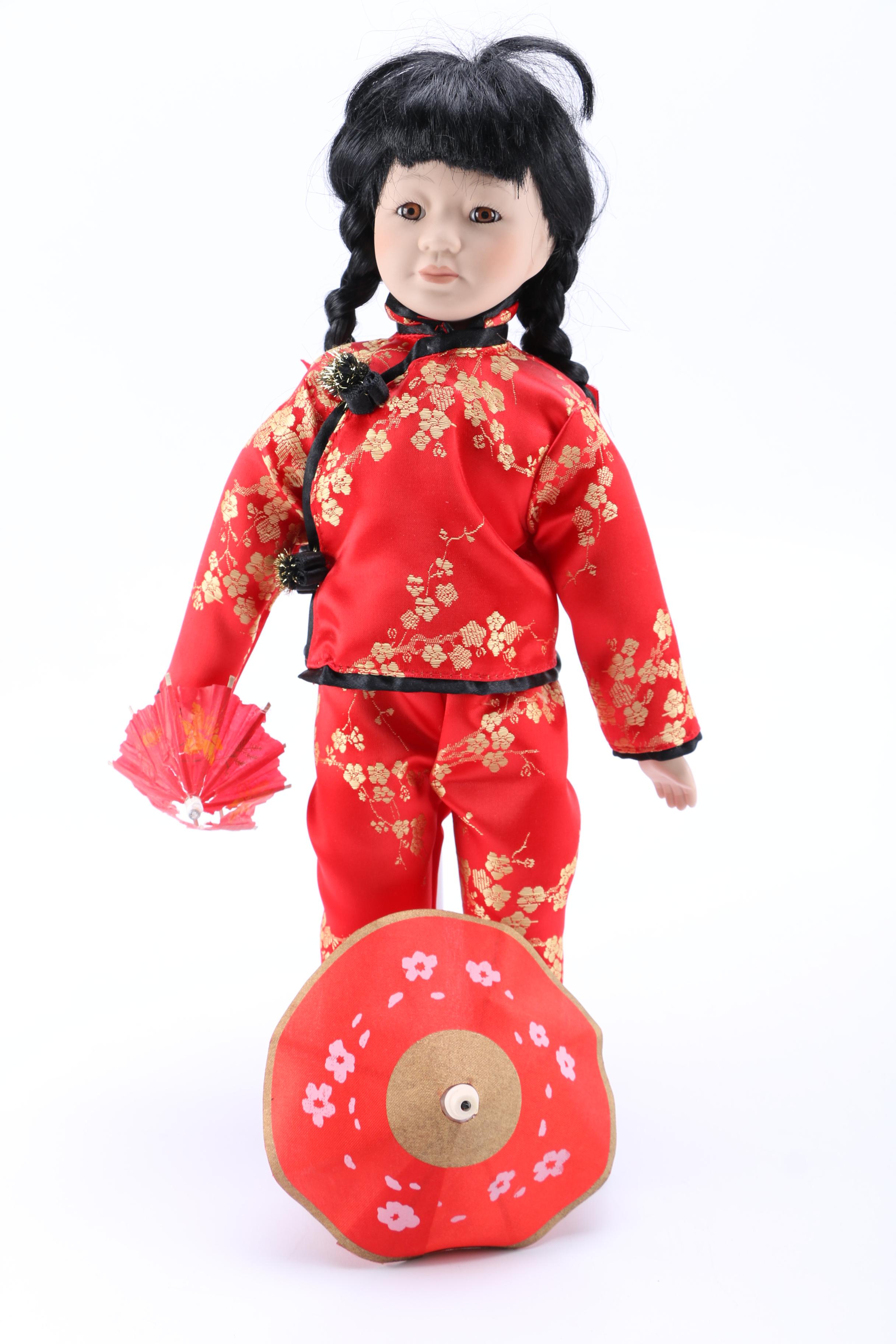 Crowne Chinese and Japanese Styled Porcelain Dolls