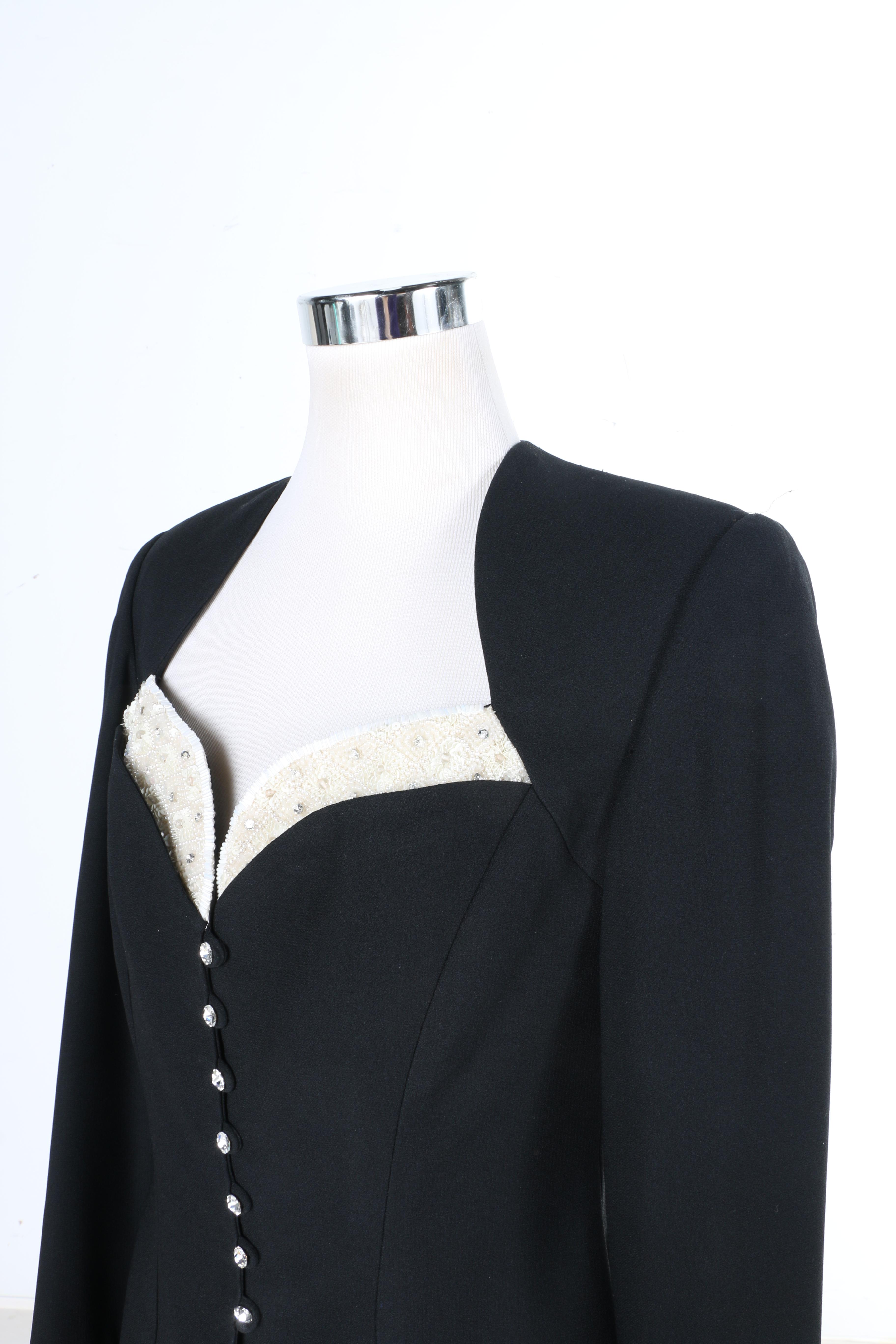 Kathryn Dianos Set with Beaded Trim