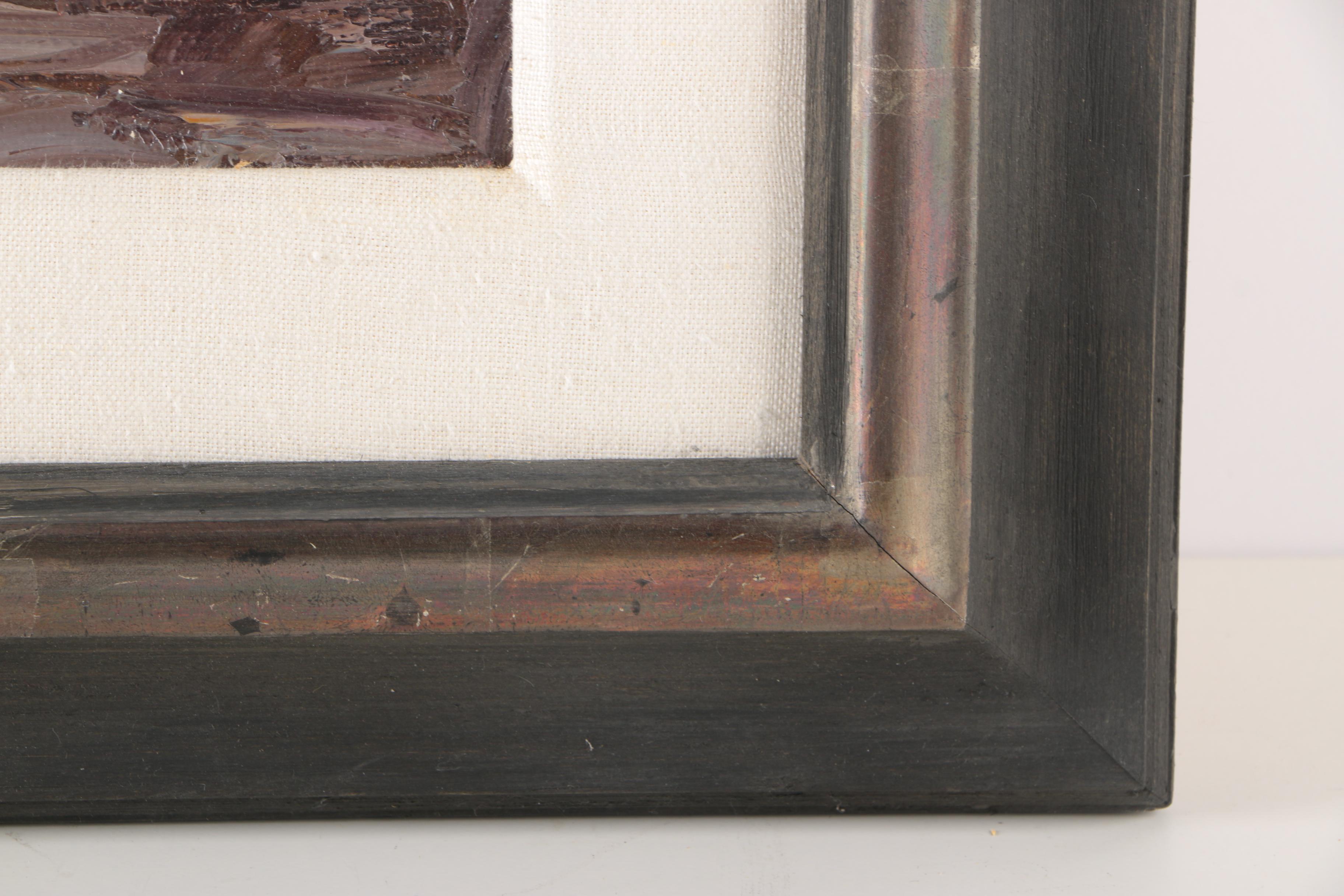 Manuel Cuberos Oil Painting on Canvas "Rooftops"