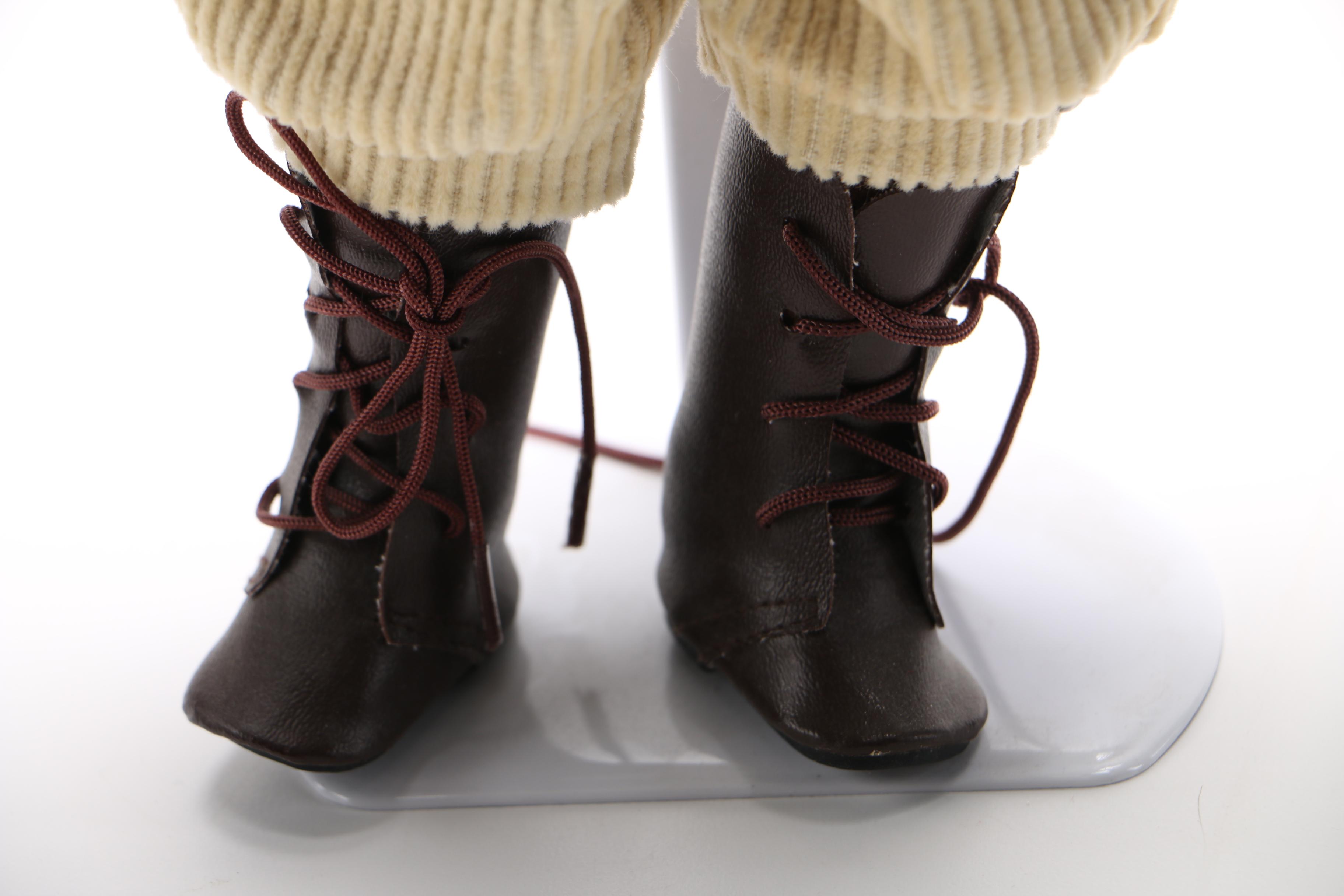 "Tiny Tim" Porcelain Doll and Porcelain Doll