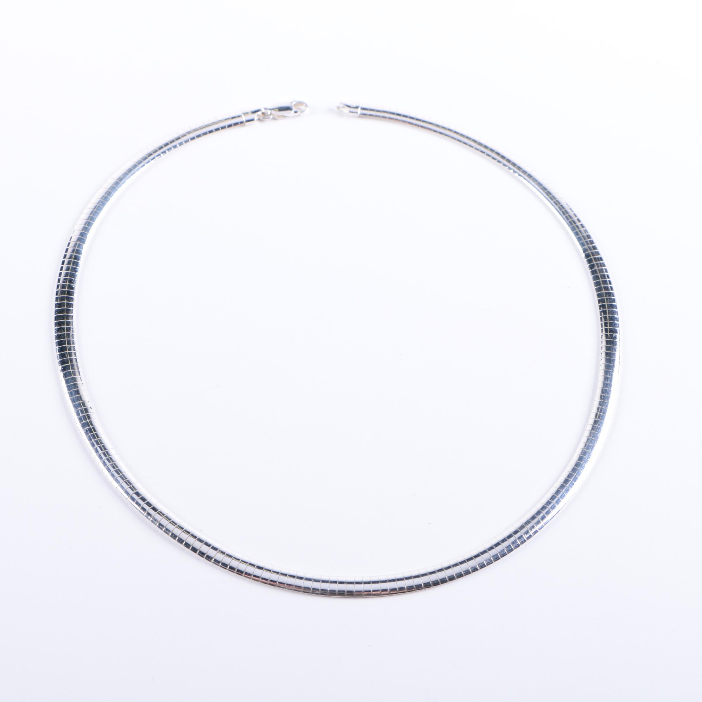 Sterling Silver Jewelry Including an Amethyst Pendant
