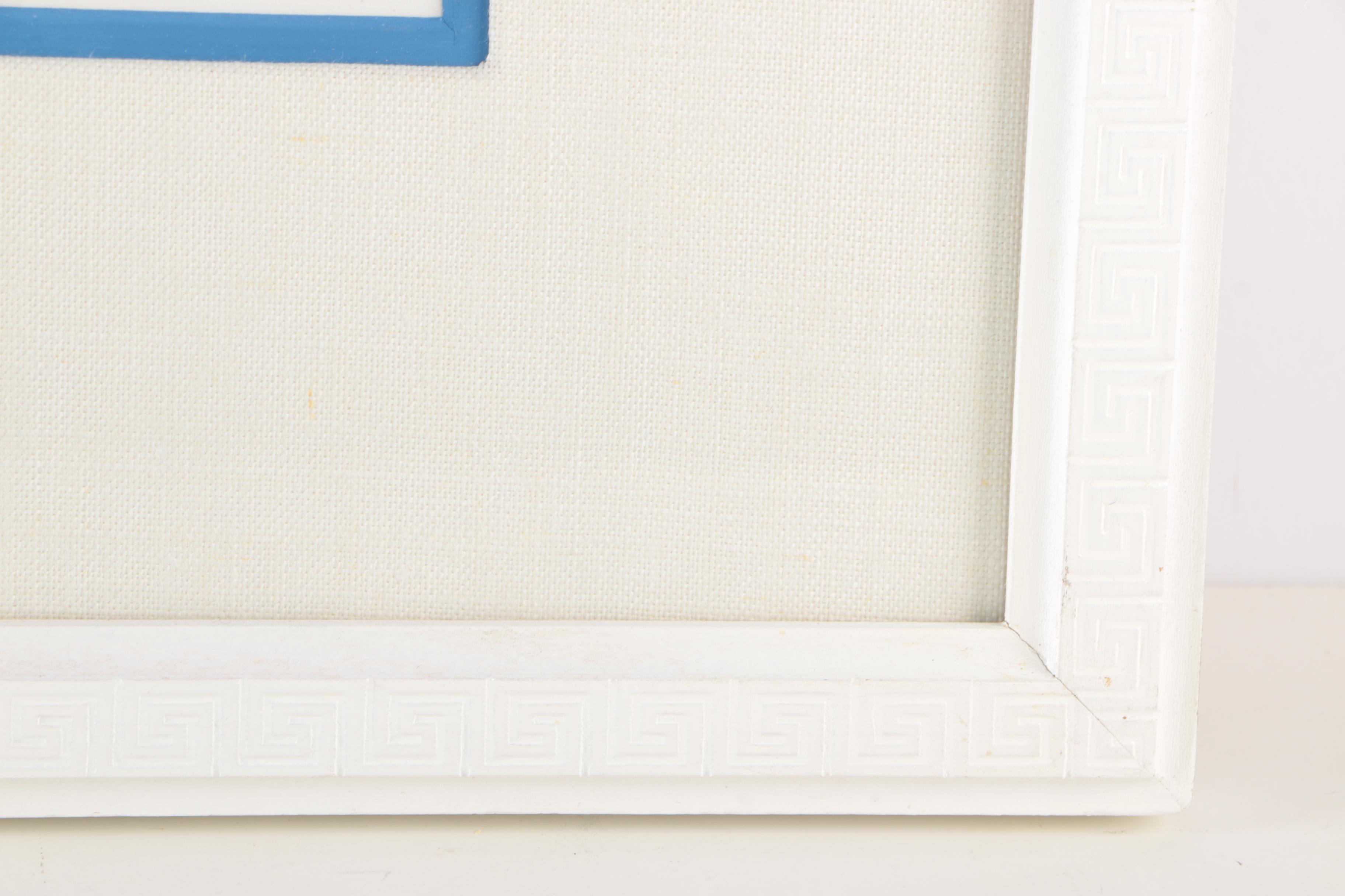 Barbara Hess Pugsley Watercolor and Pencil Drawing Blue and White Asian Porcelain