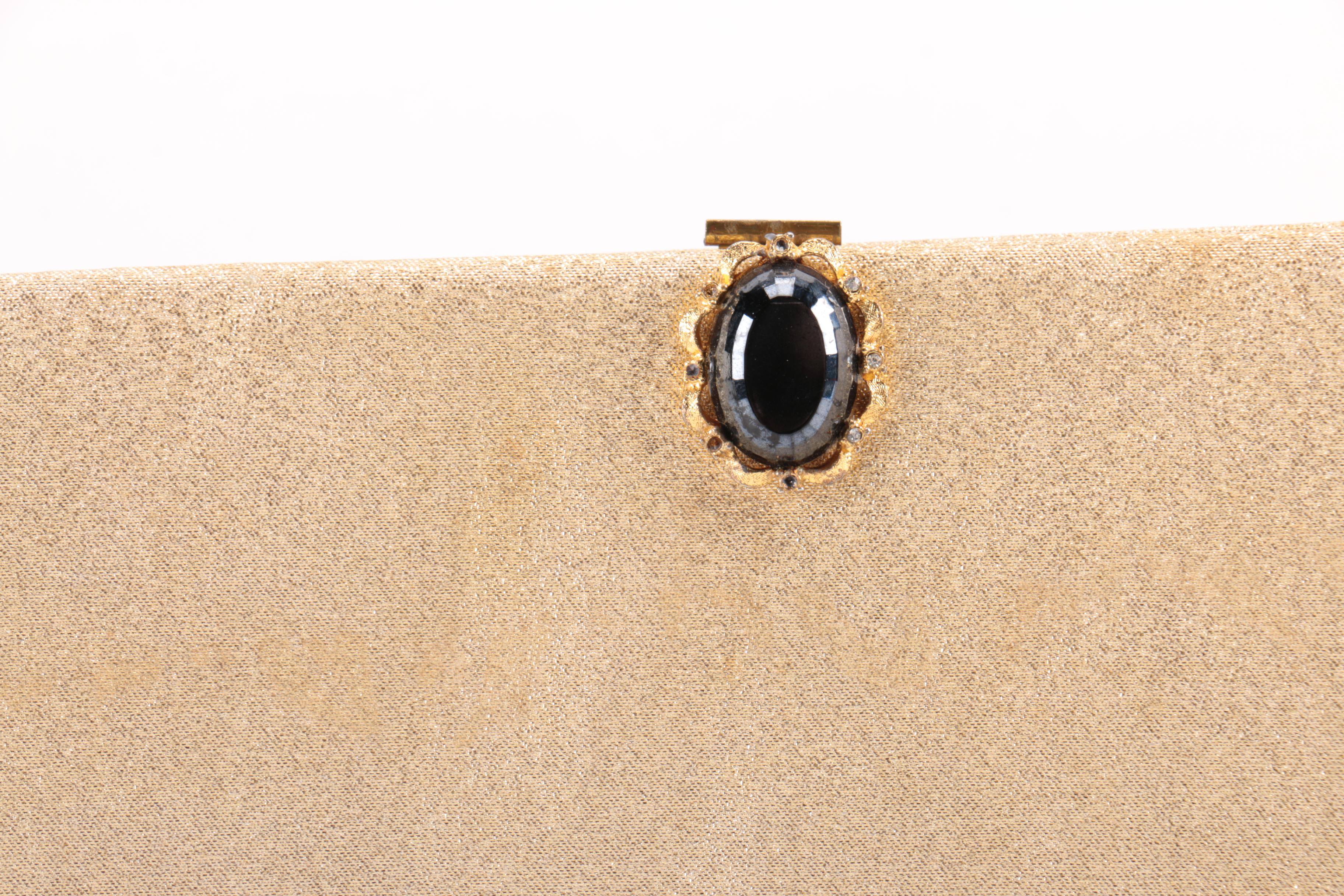 Gold tone Evening Clutch and Handbag