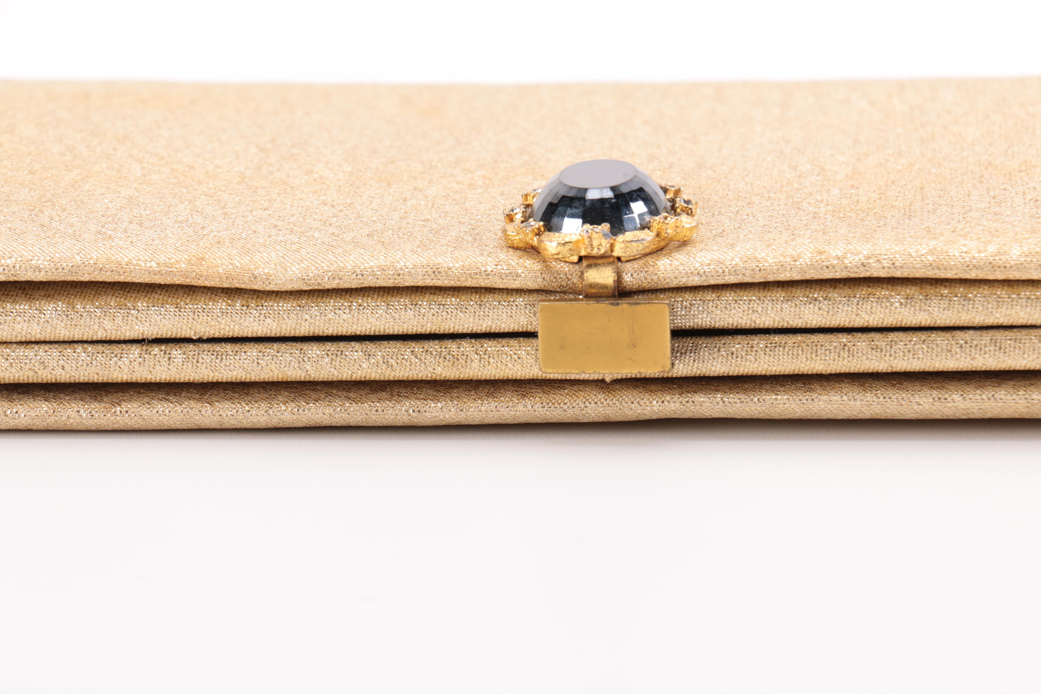 Gold tone Evening Clutch and Handbag