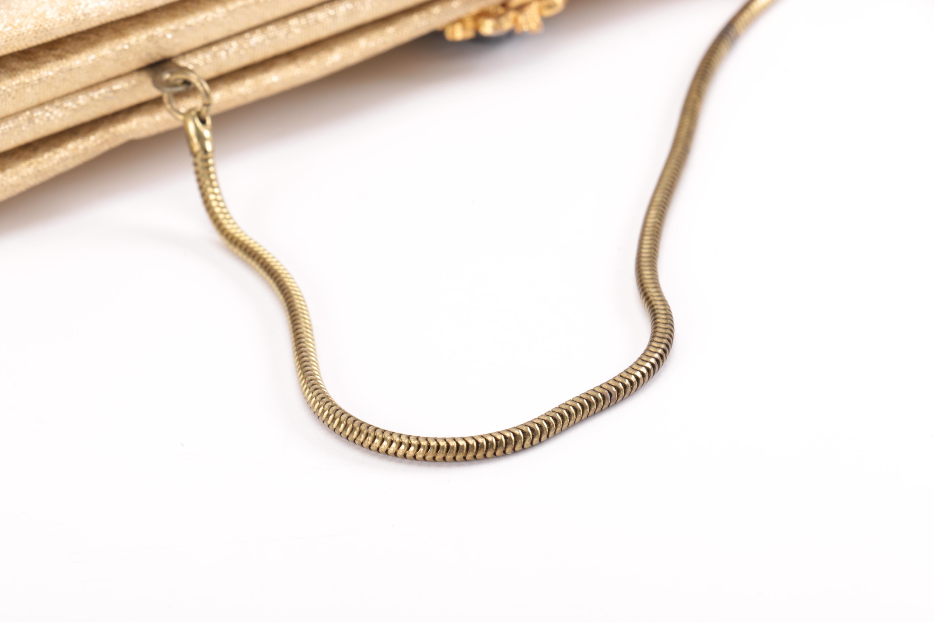 Gold tone Evening Clutch and Handbag