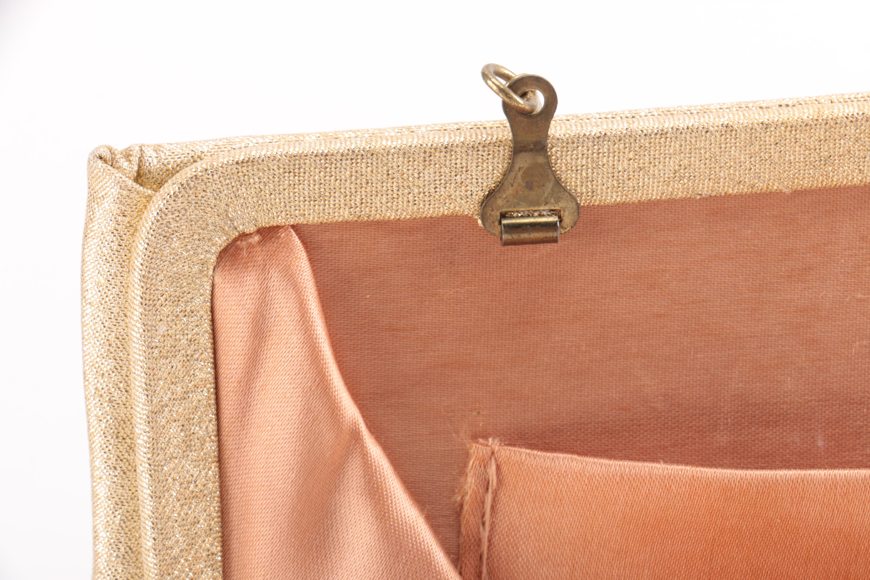 Gold tone Evening Clutch and Handbag