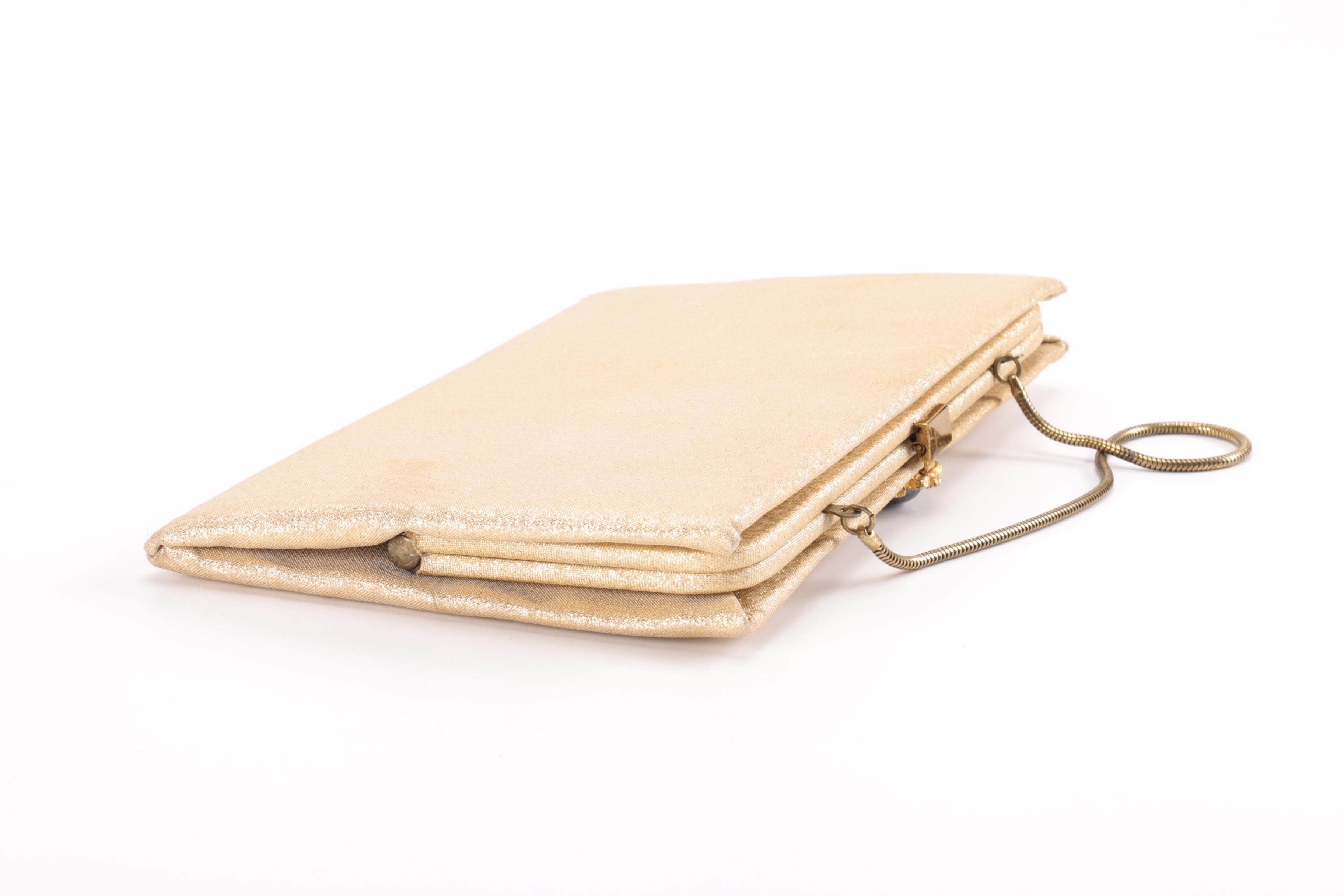 Gold tone Evening Clutch and Handbag