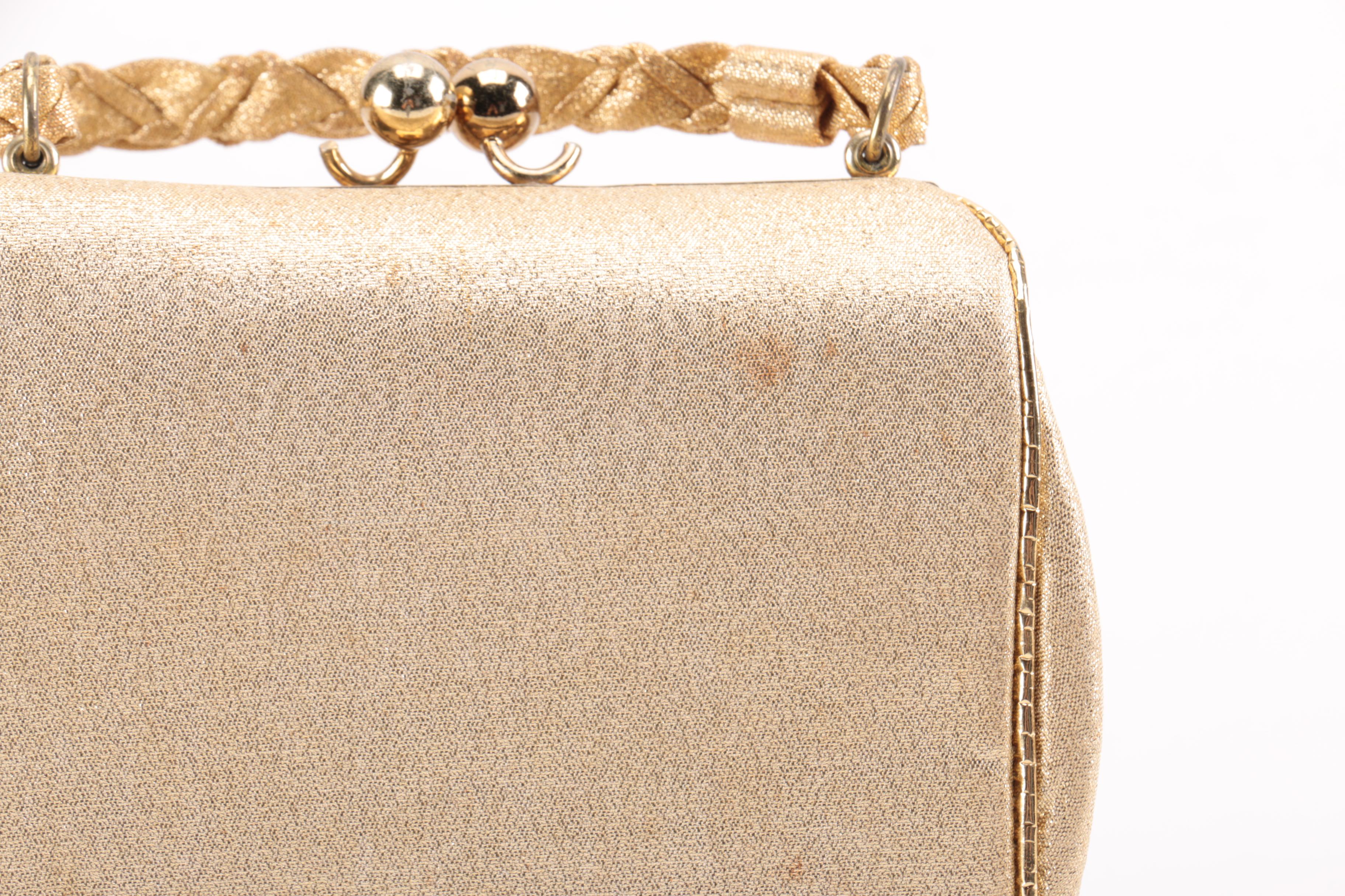 Gold tone Evening Clutch and Handbag