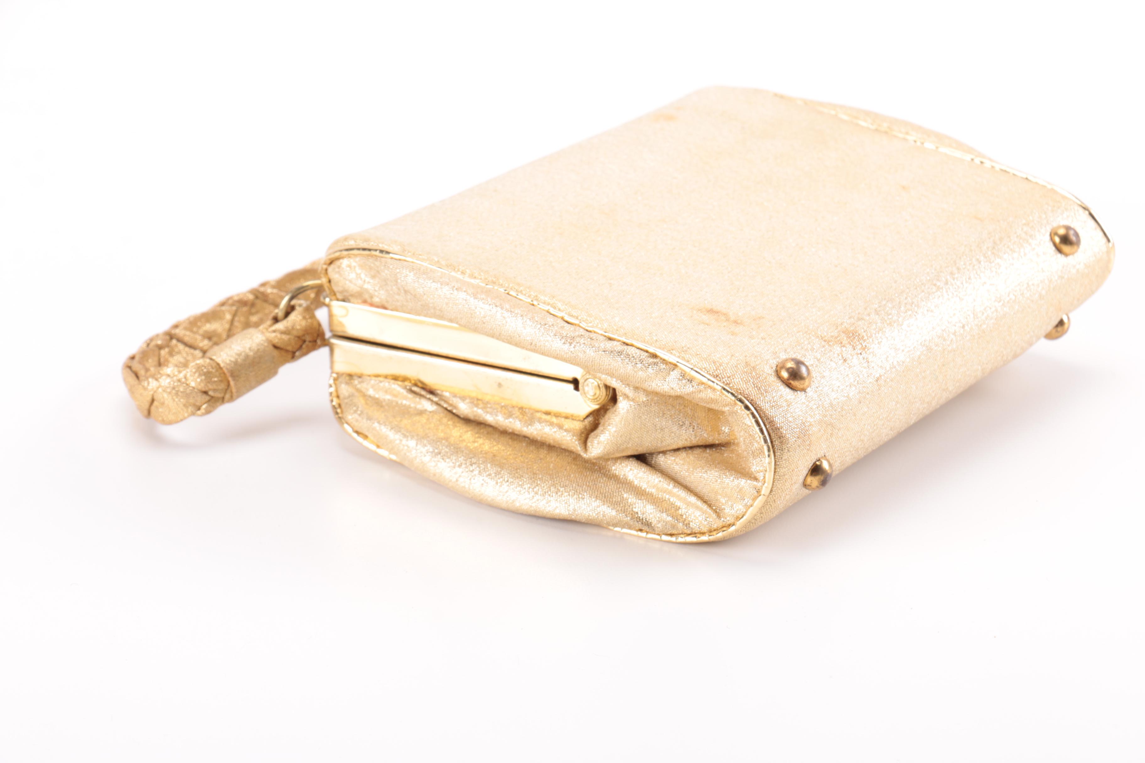 Gold tone Evening Clutch and Handbag