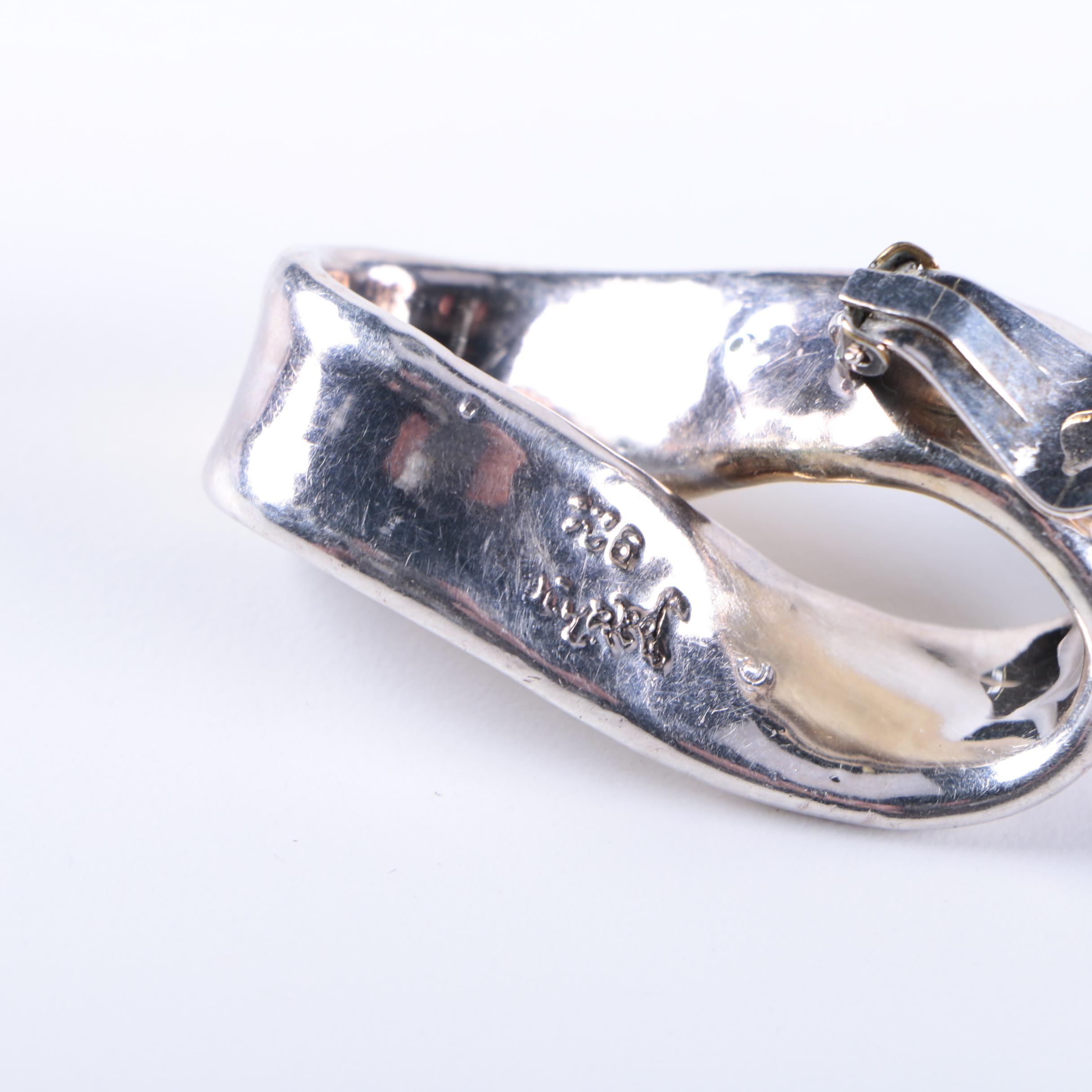 Sterling Silver Bracelets and Earrings Including Diamonds