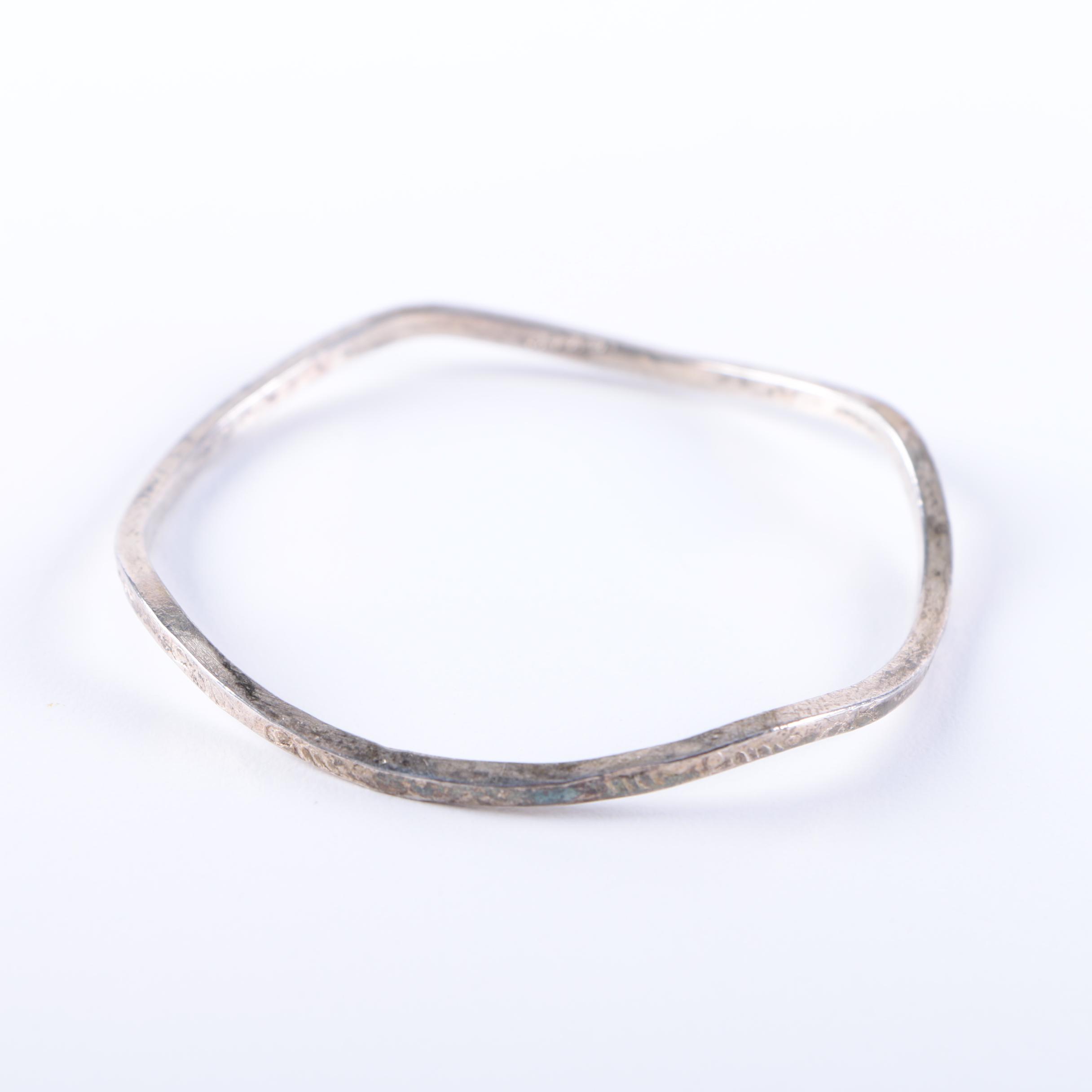Sterling Silver Bracelets and Earrings Including Diamonds