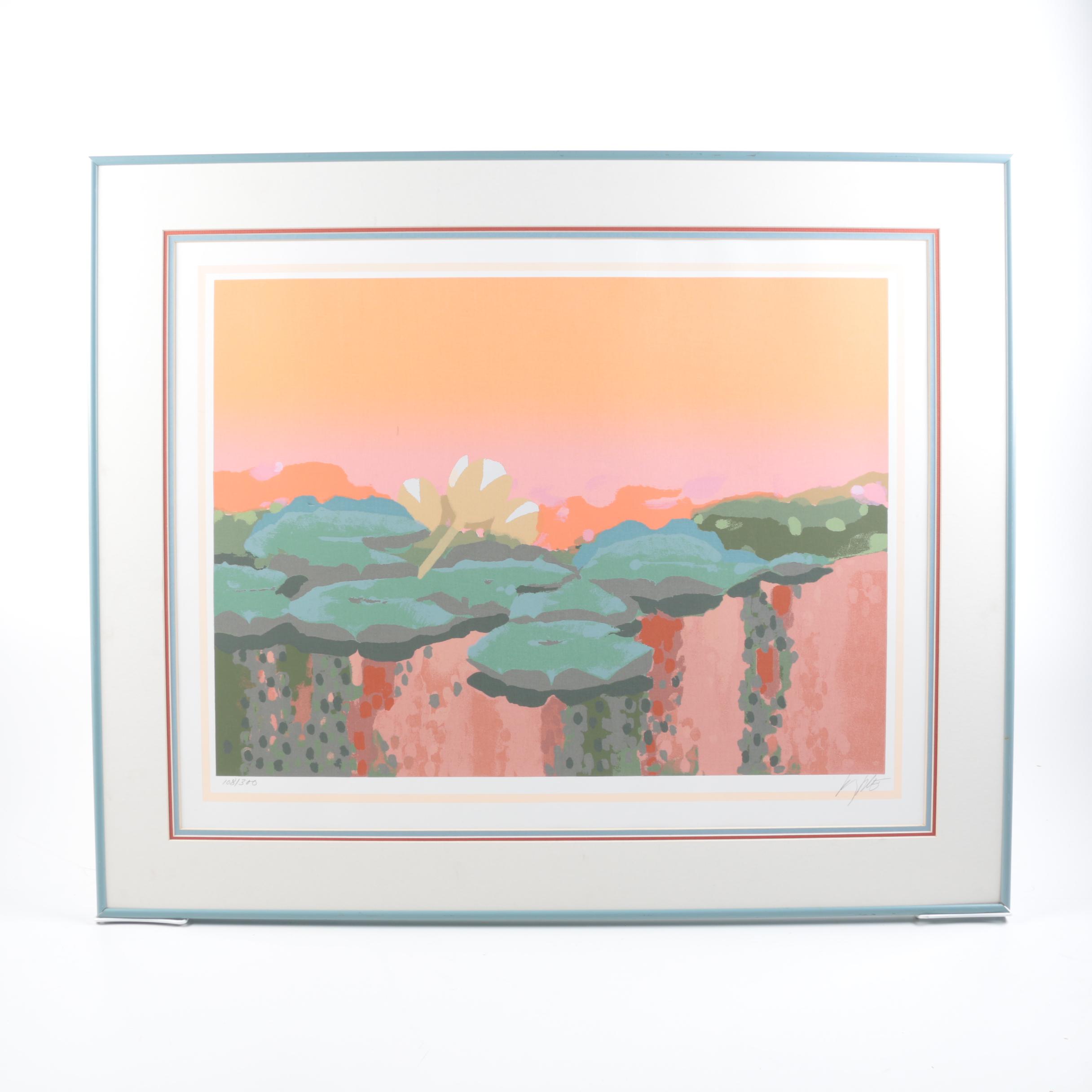 Limited Edition Serigraph of Lily Pads