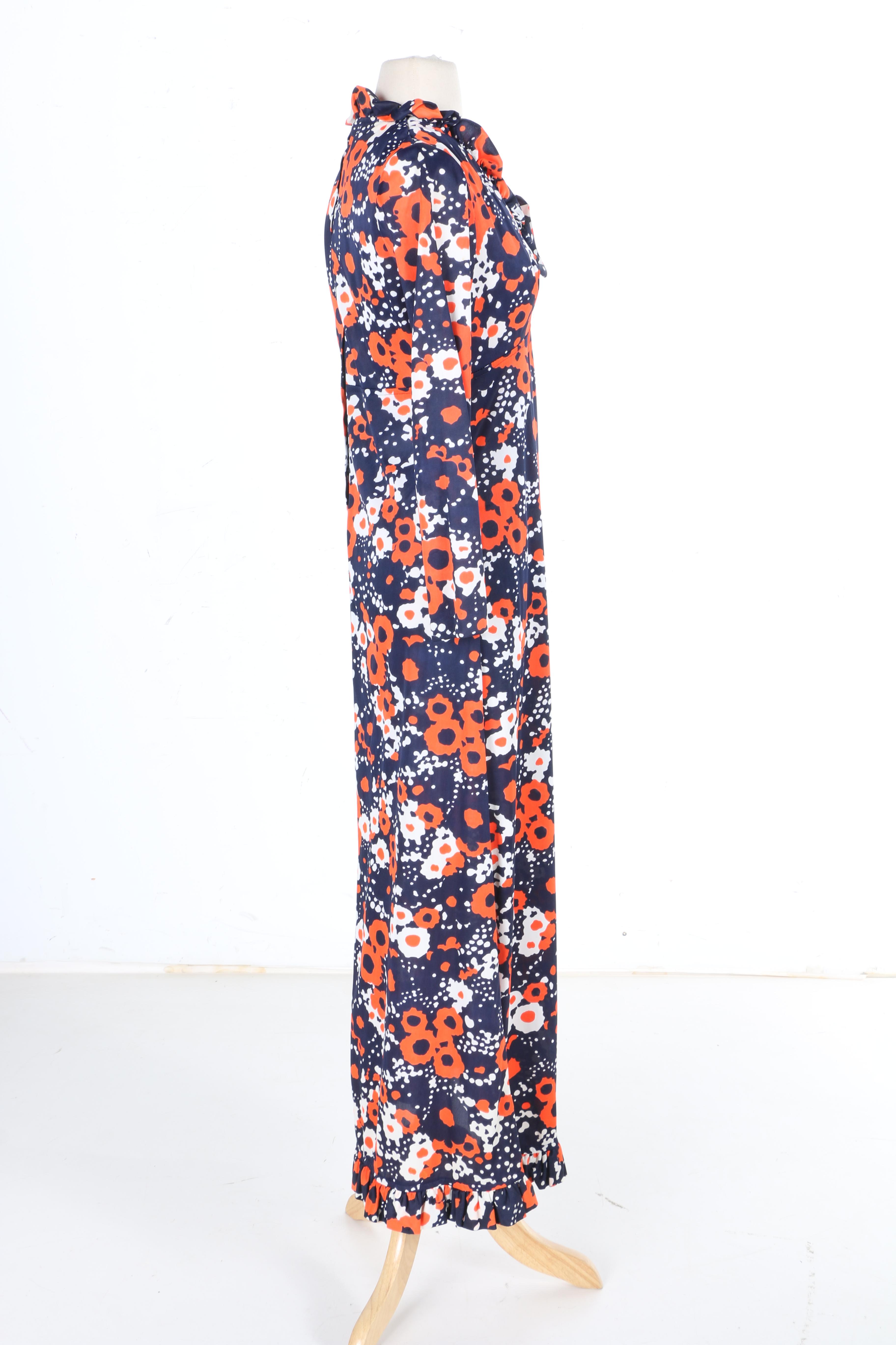 Circa 1970's Floral Maxi Dress