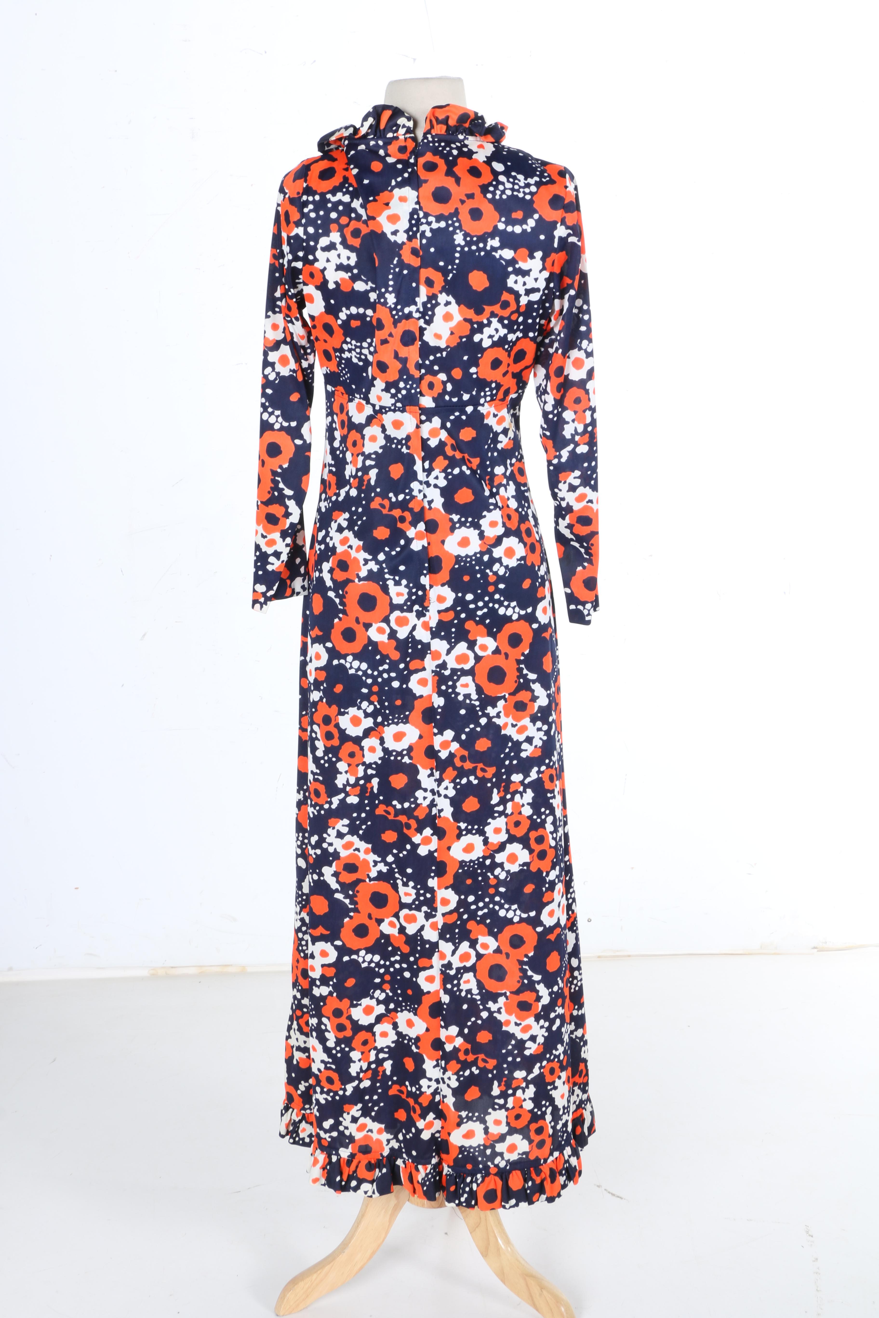 Circa 1970's Floral Maxi Dress