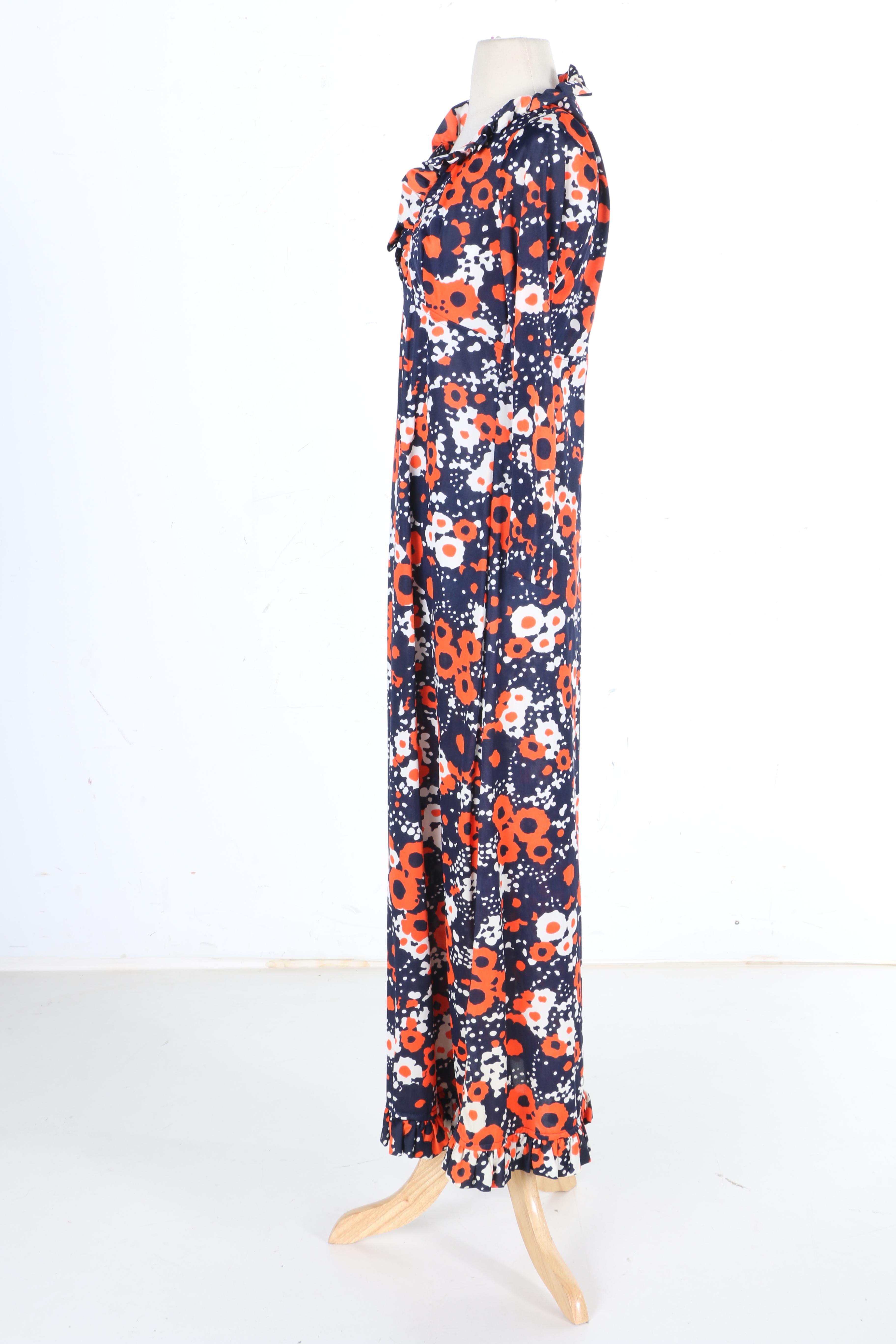 Circa 1970's Floral Maxi Dress