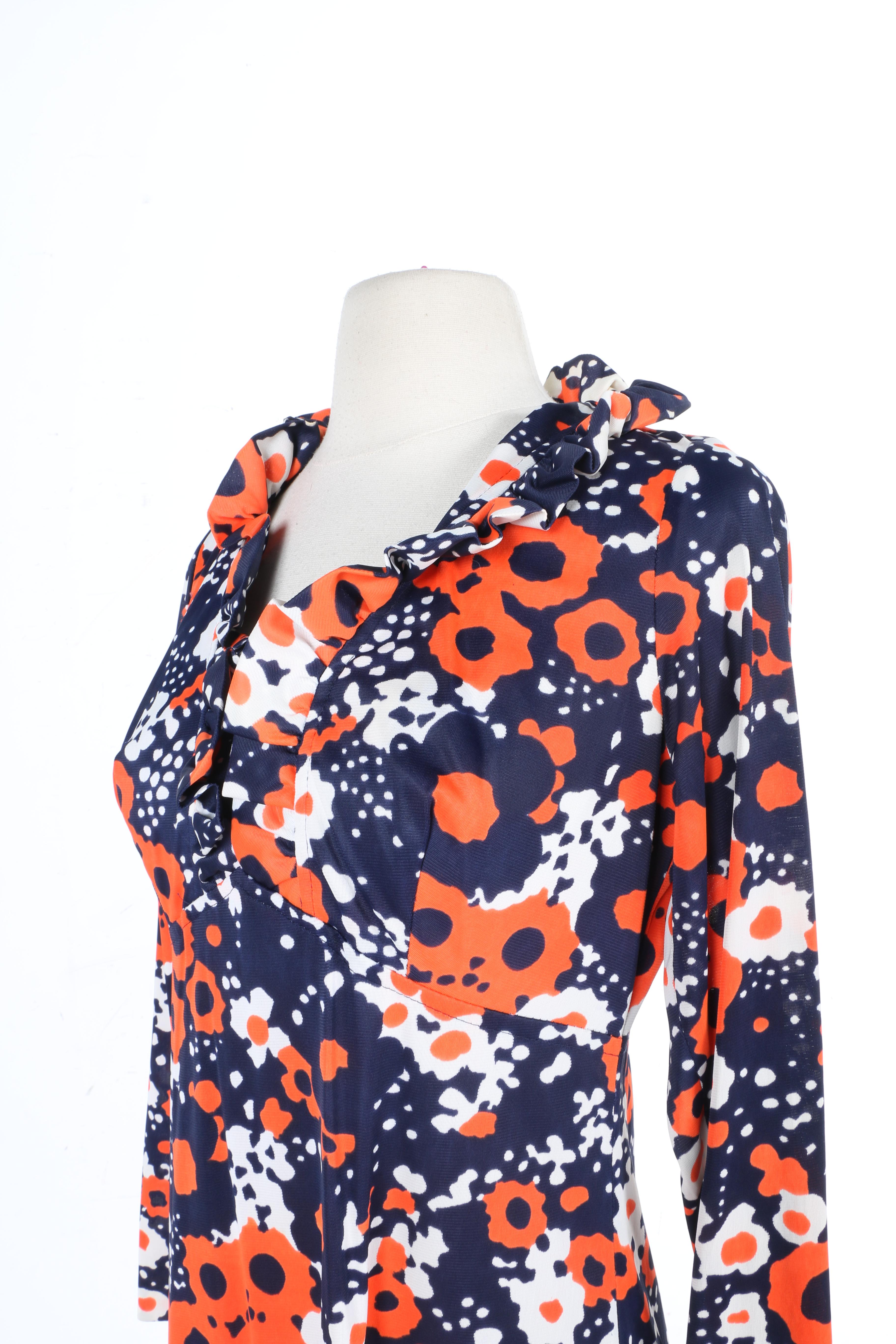 Circa 1970's Floral Maxi Dress