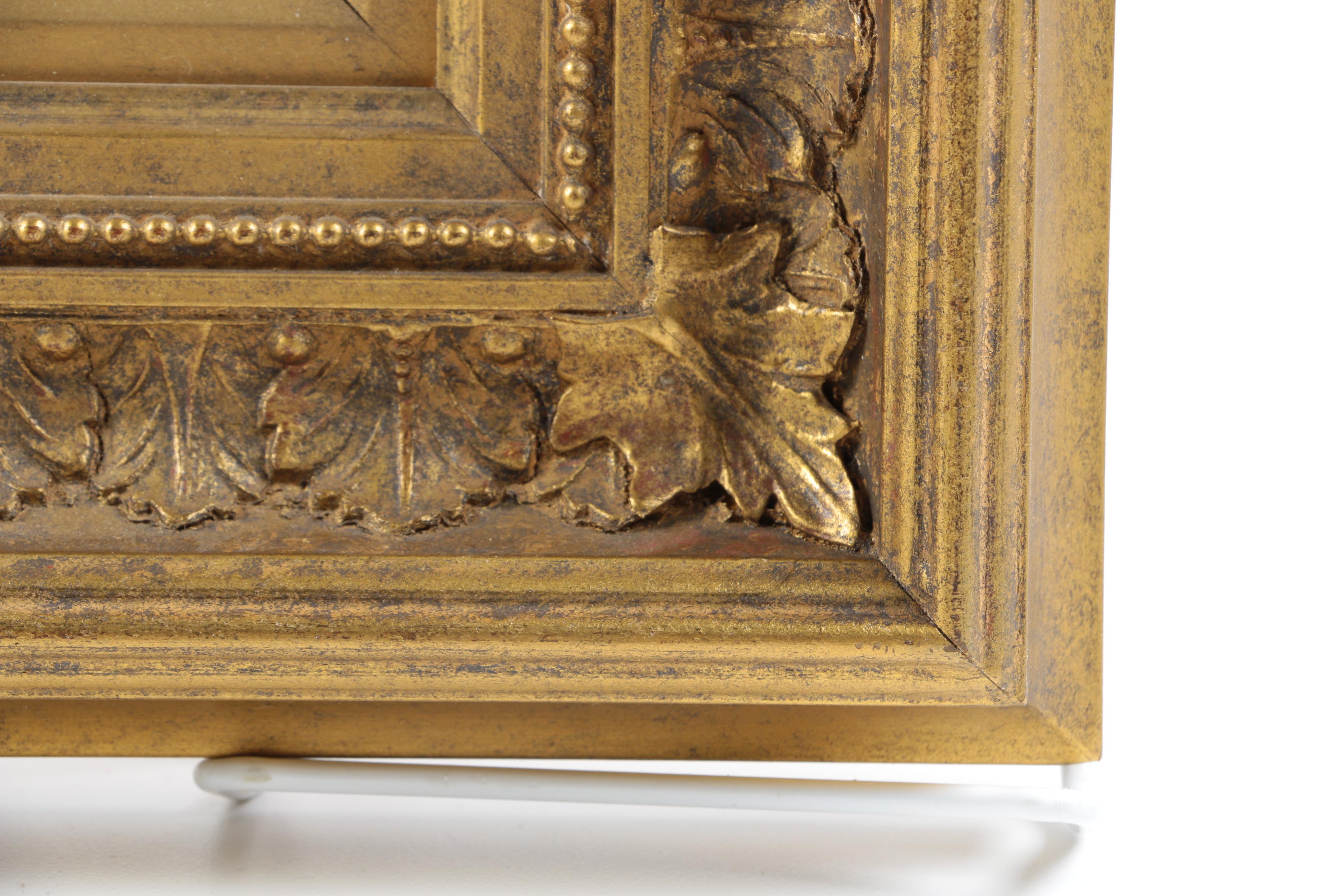 C. Shayer Oil Painting On Wood Panel "Barnyard With Chickens"