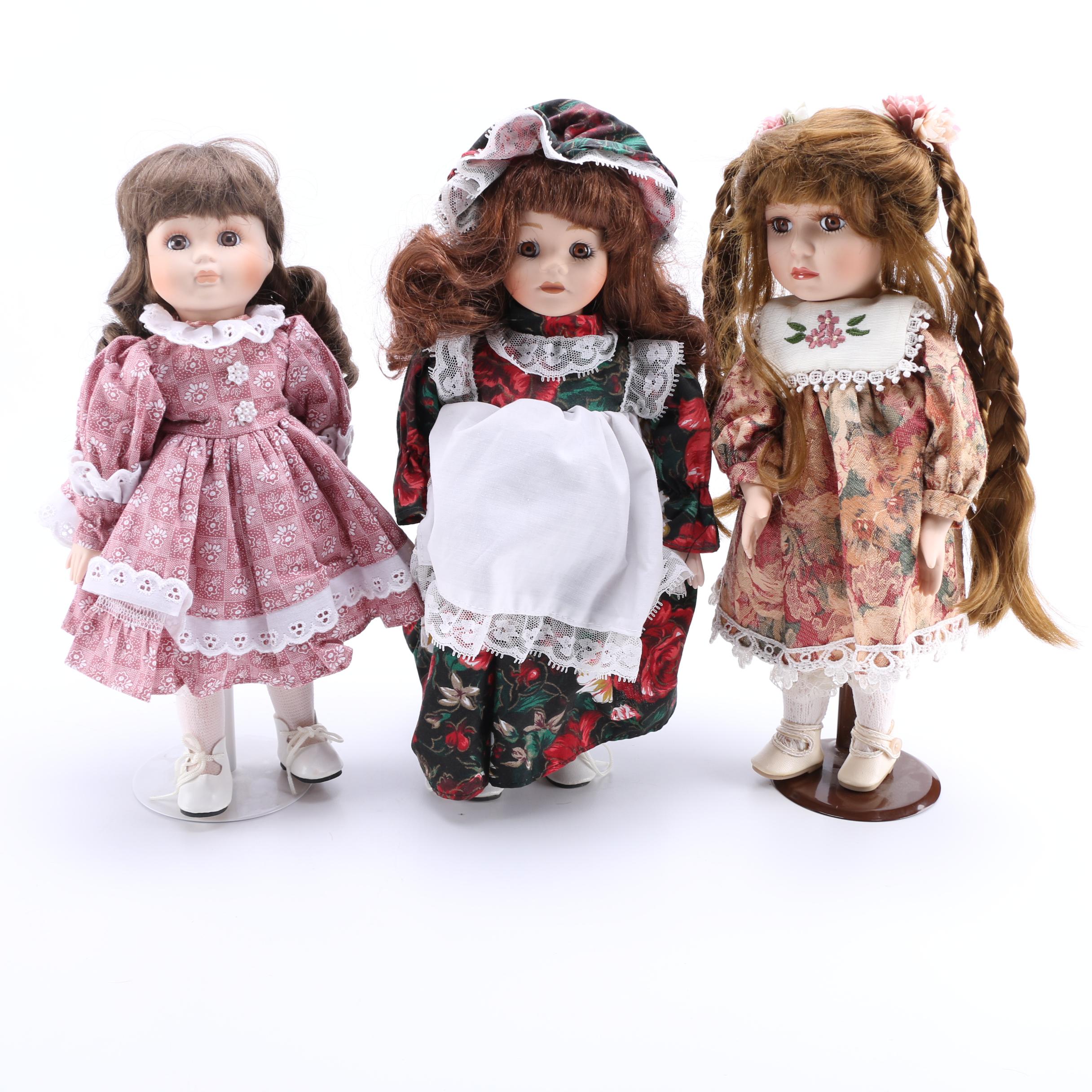 Collection of Porcelain Dolls