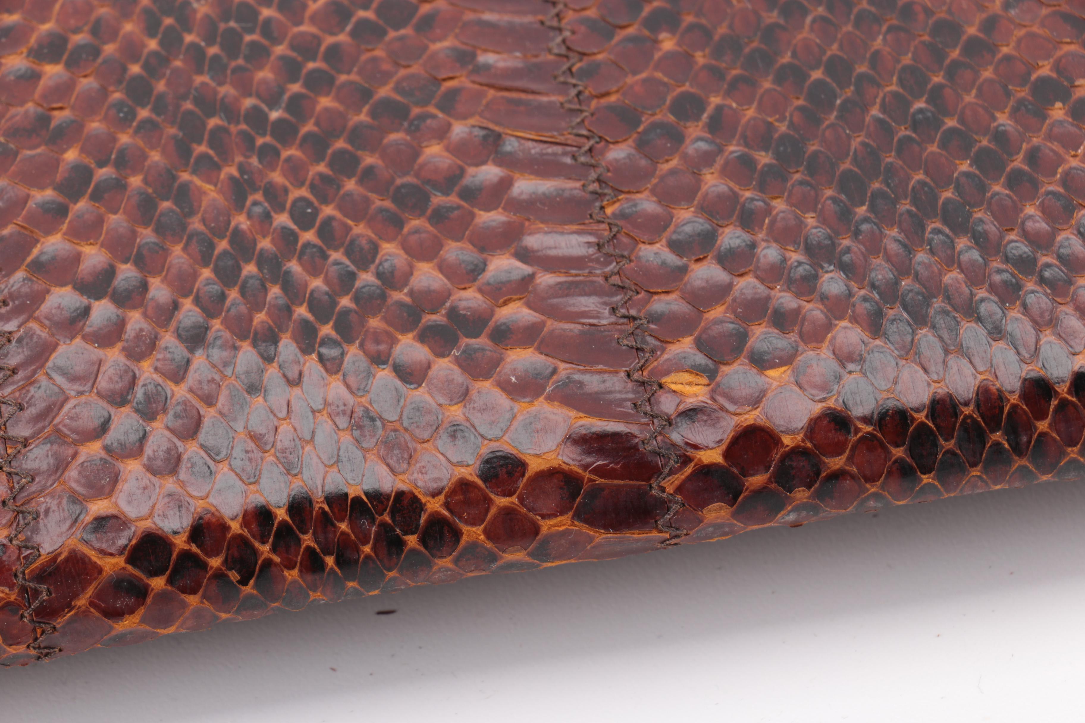 Mid-Century Elbief England Snakeskin Clutch