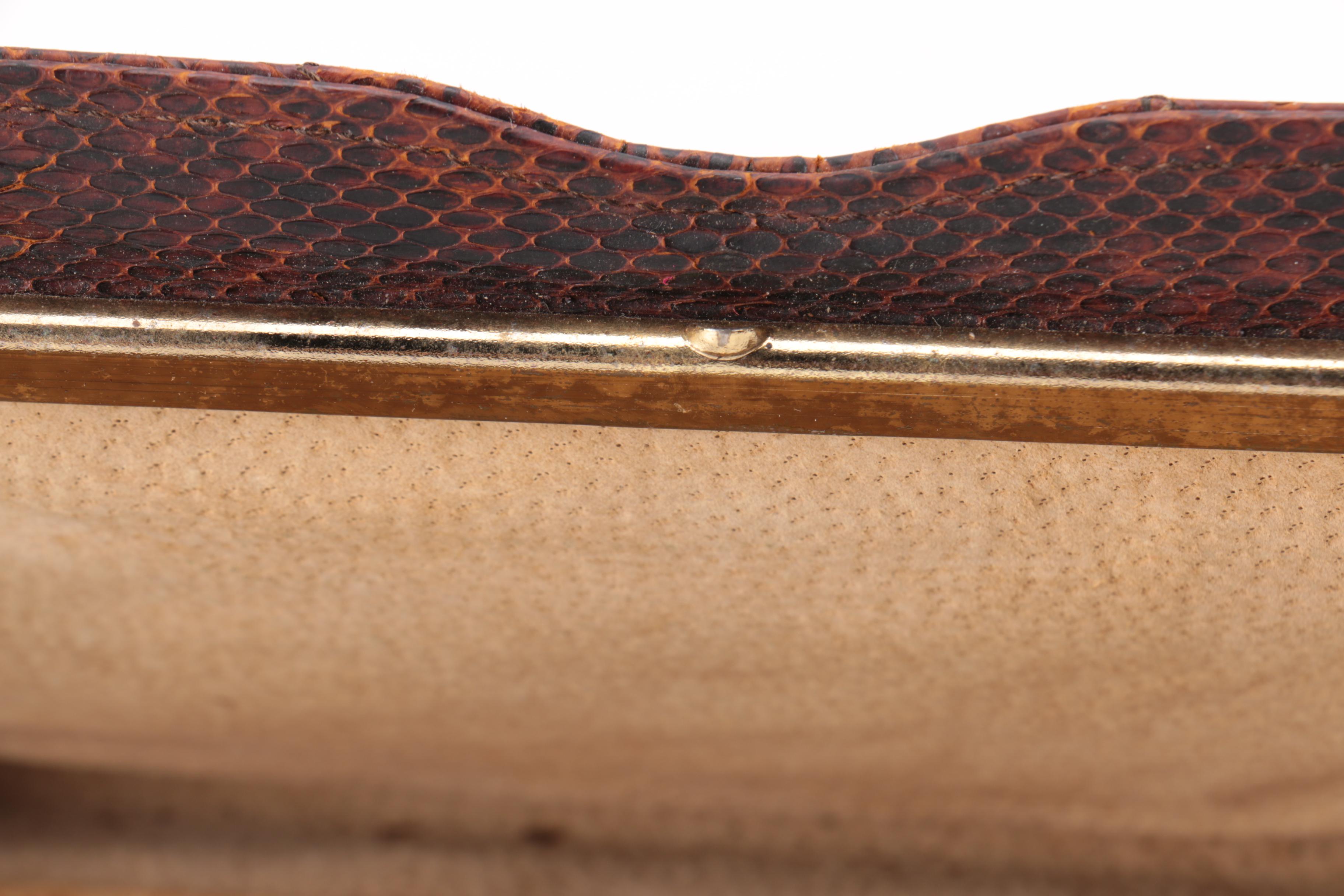 Mid-Century Elbief England Snakeskin Clutch