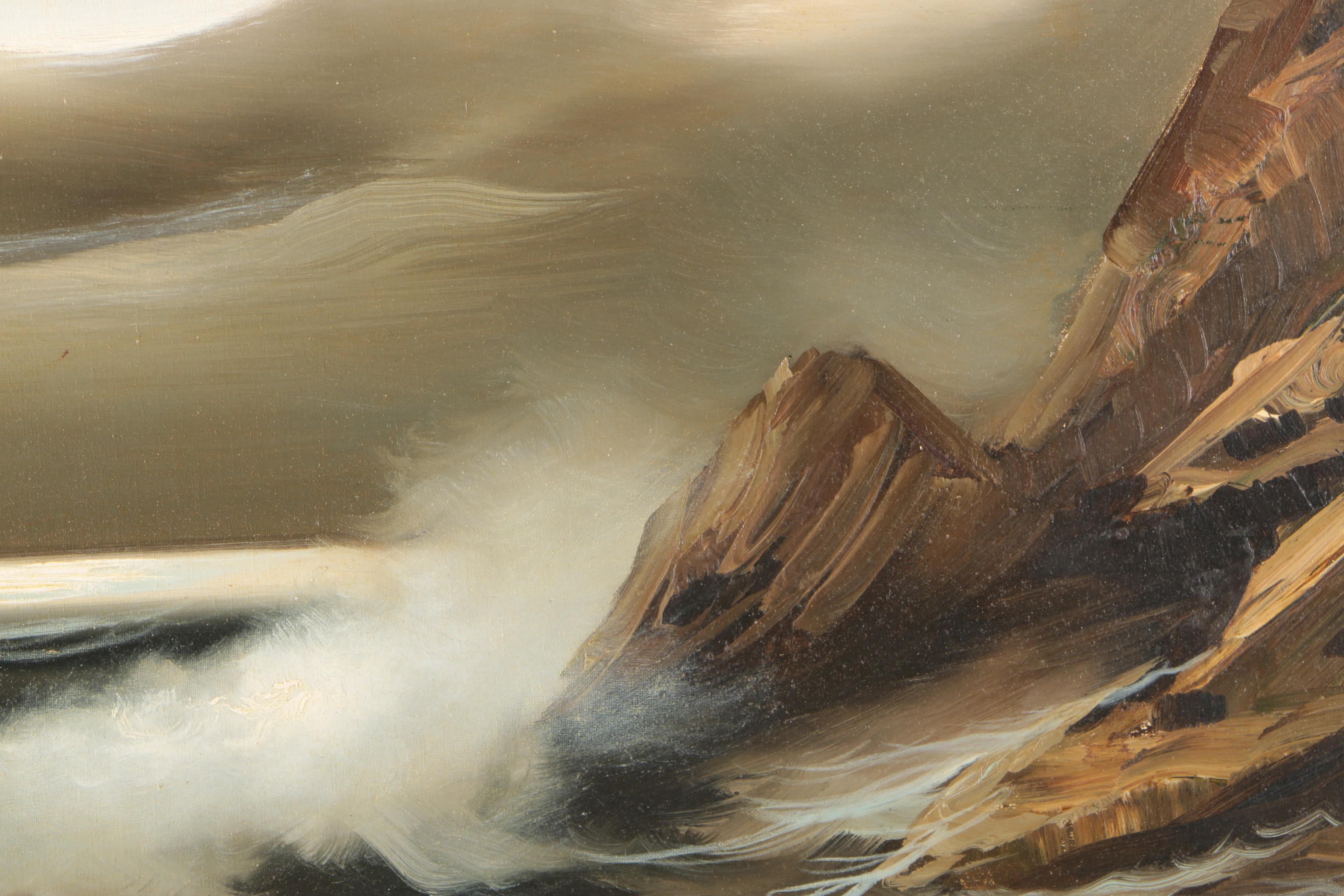 Brunetti Oil Painting on Canvas of Crashing Waves