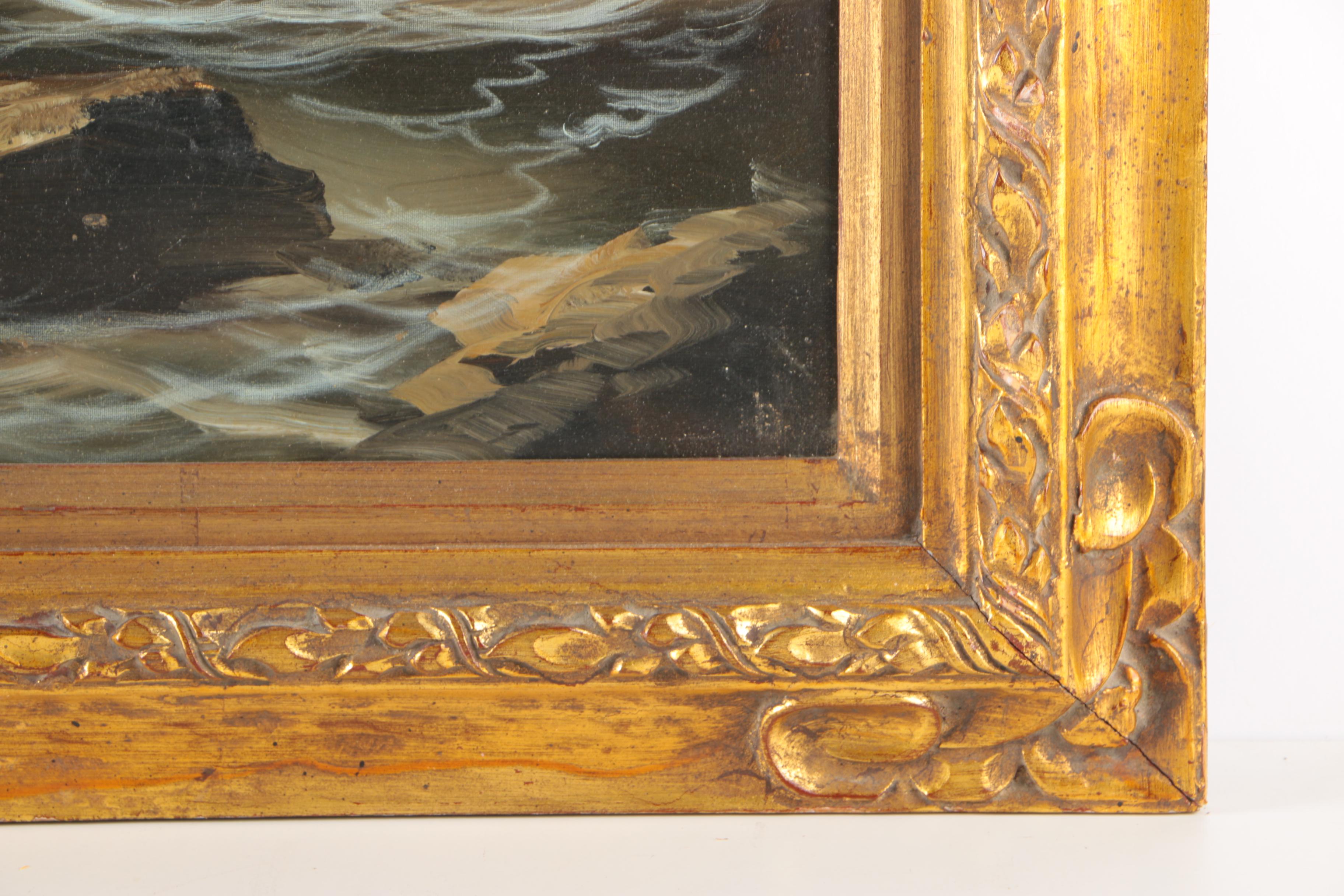 Brunetti Oil Painting on Canvas of Crashing Waves