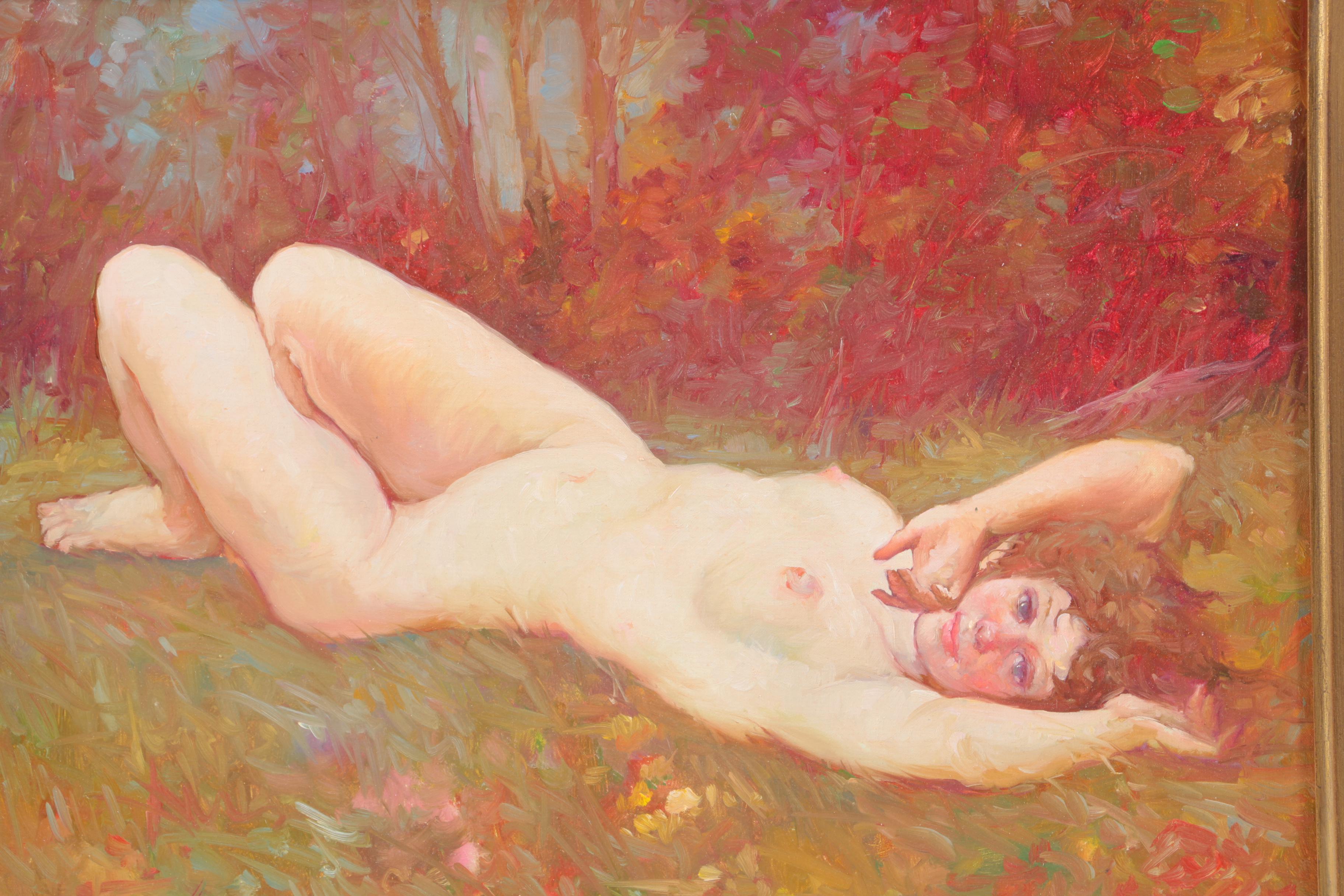 Manuel Gonzal Oil Painting on Canvas Female Nude