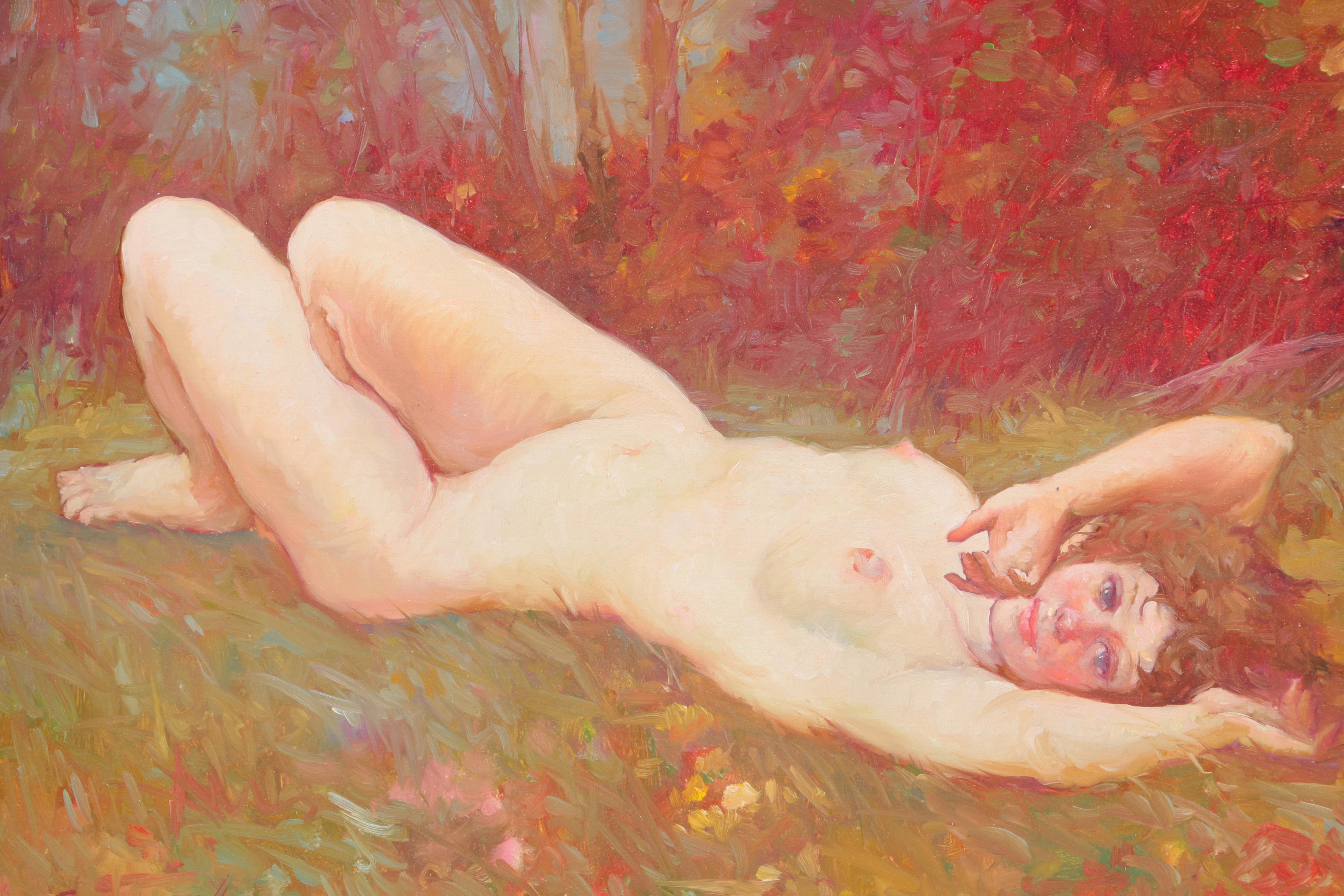 Manuel Gonzal Oil Painting on Canvas Female Nude