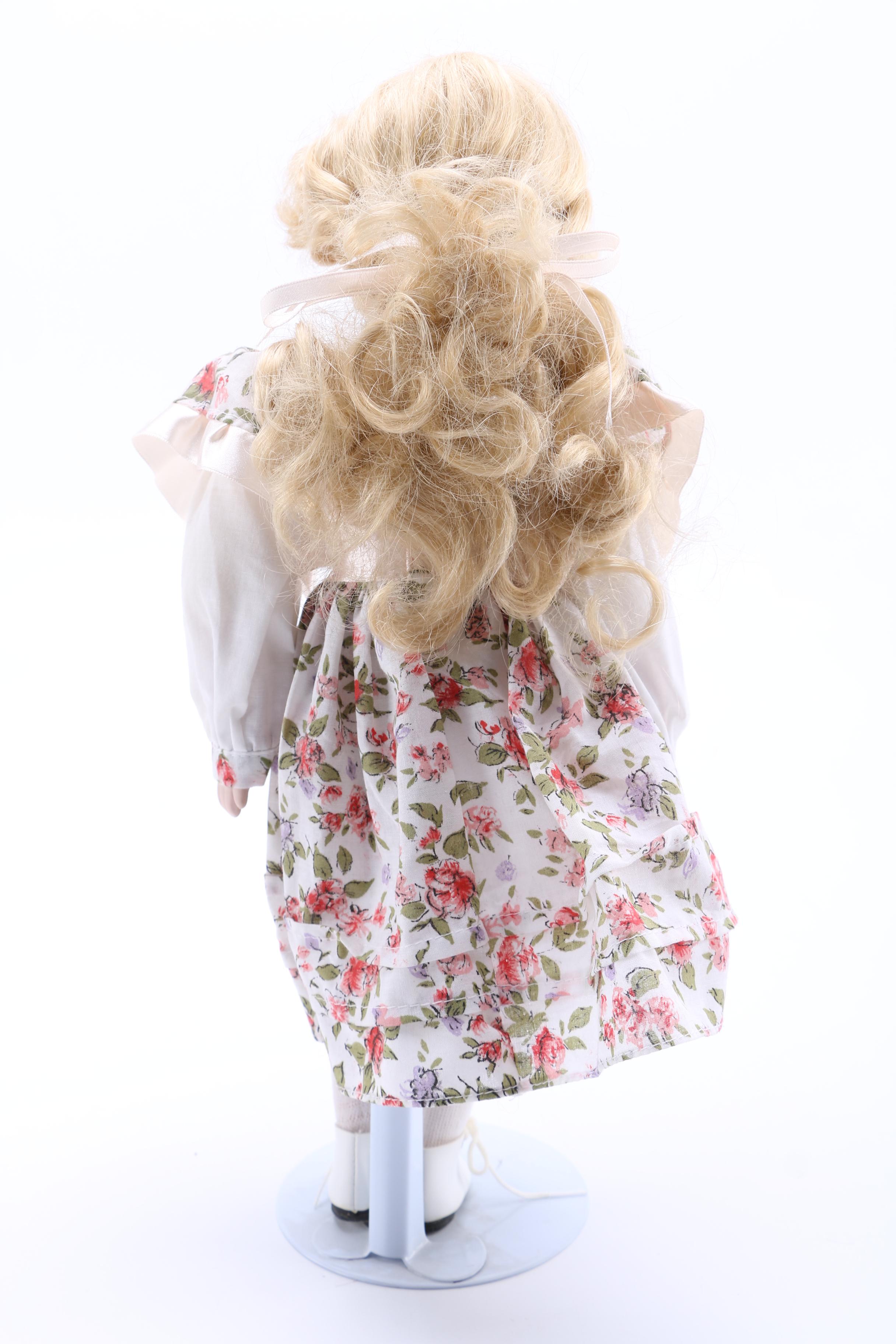 Collectible Dolls in Floral Outfits