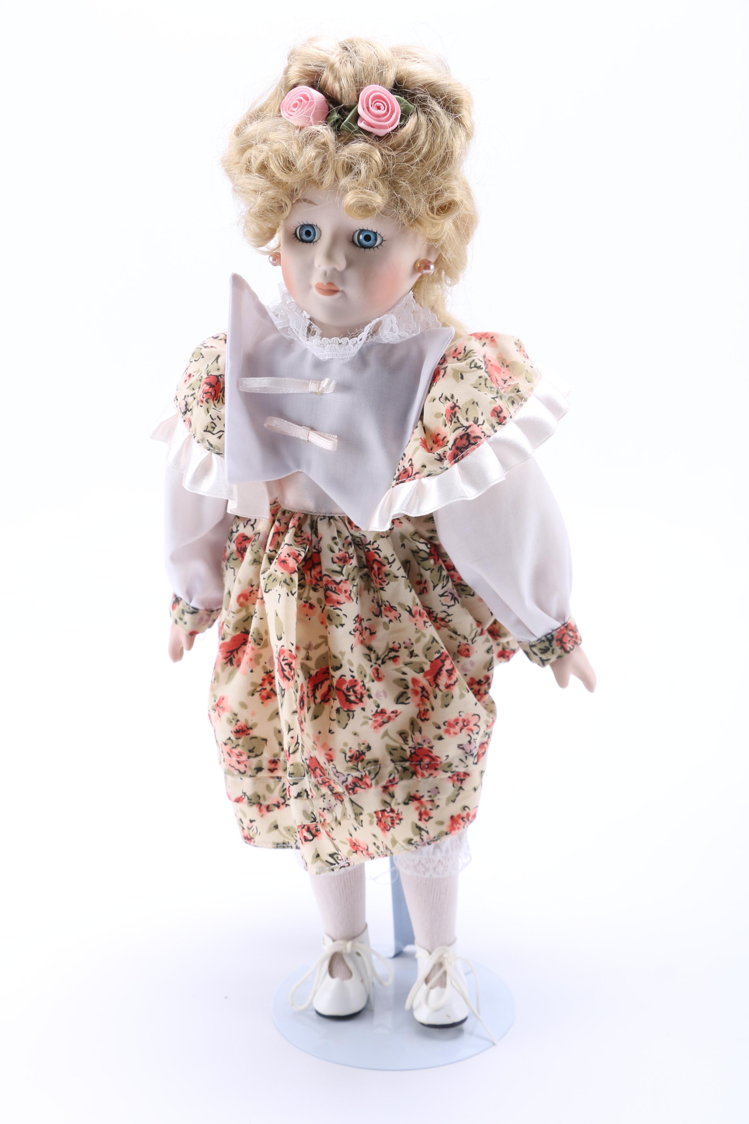 Collectible Dolls in Floral Outfits