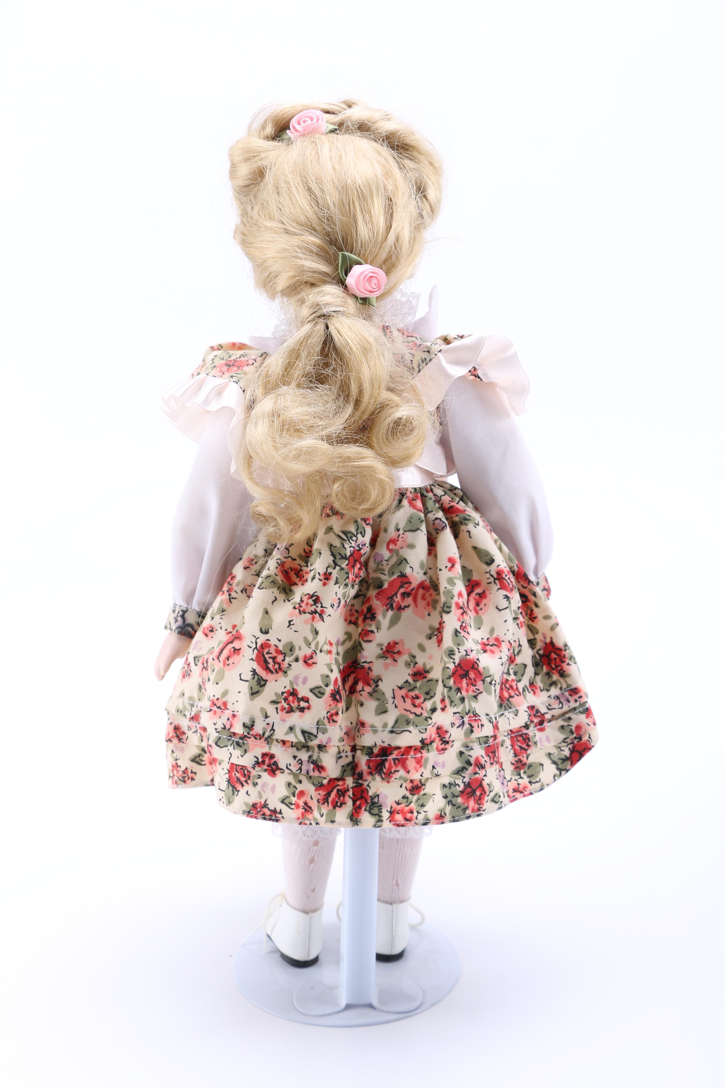 Collectible Dolls in Floral Outfits