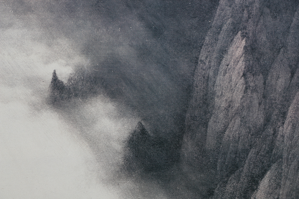 Wong Wucius Signed Offset Lithograph Poster "Mountain Thoughts No. 7"