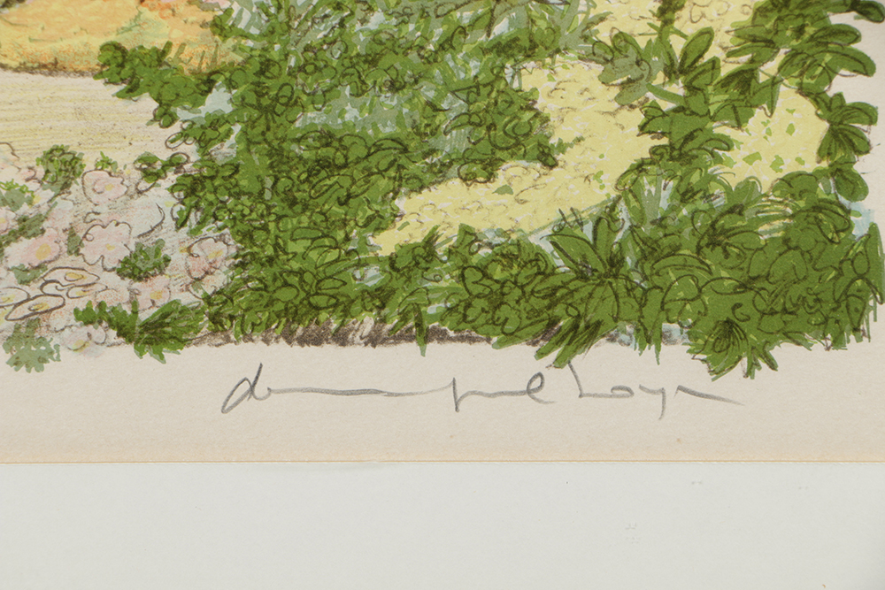 Limited Editing Lithograph on Paper of a Tropical Landscape