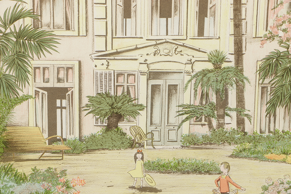 Limited Editing Lithograph on Paper of a Tropical Landscape