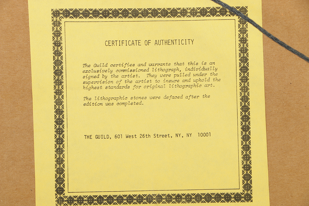 Limited Editing Lithograph on Paper of a Tropical Landscape