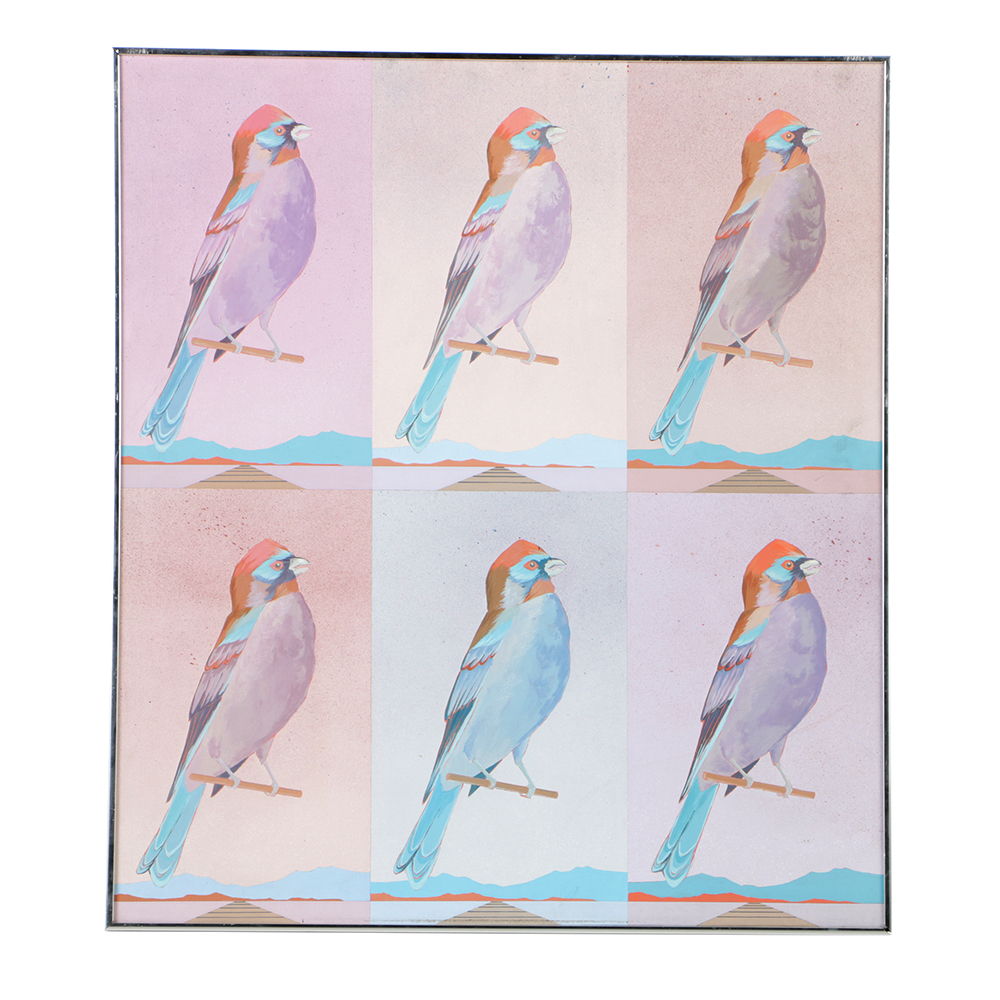 Alvena McCormick Acrylic Painting on Canvas "Male Bunting"