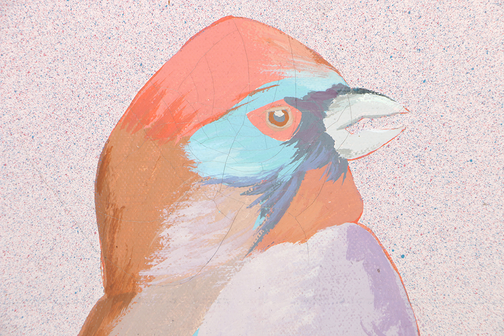 Alvena McCormick Acrylic Painting on Canvas "Male Bunting"