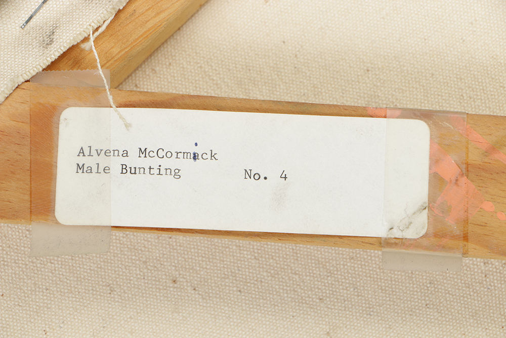 Alvena McCormick Acrylic Painting on Canvas "Male Bunting"